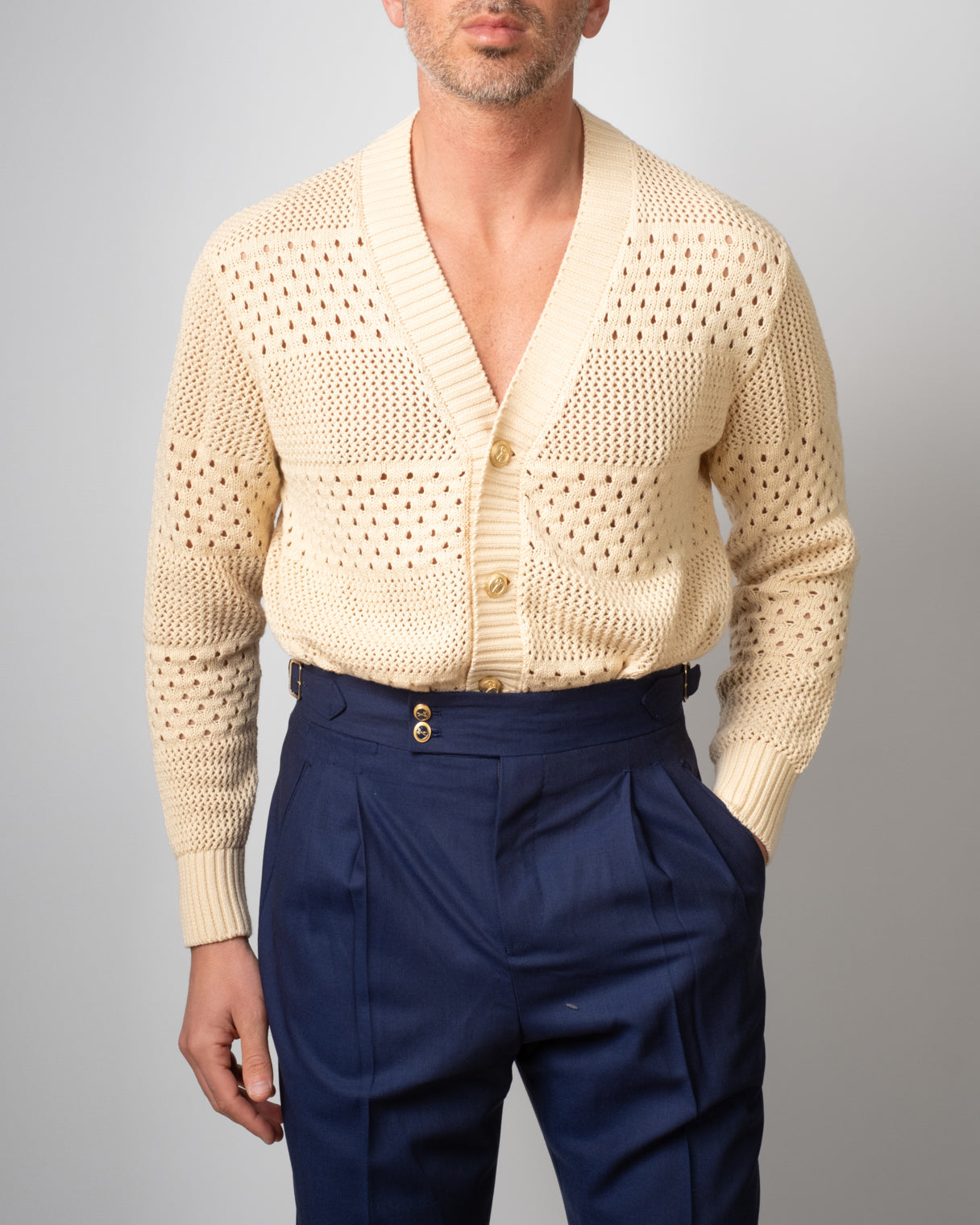 BD Cardigan Crochet Beige