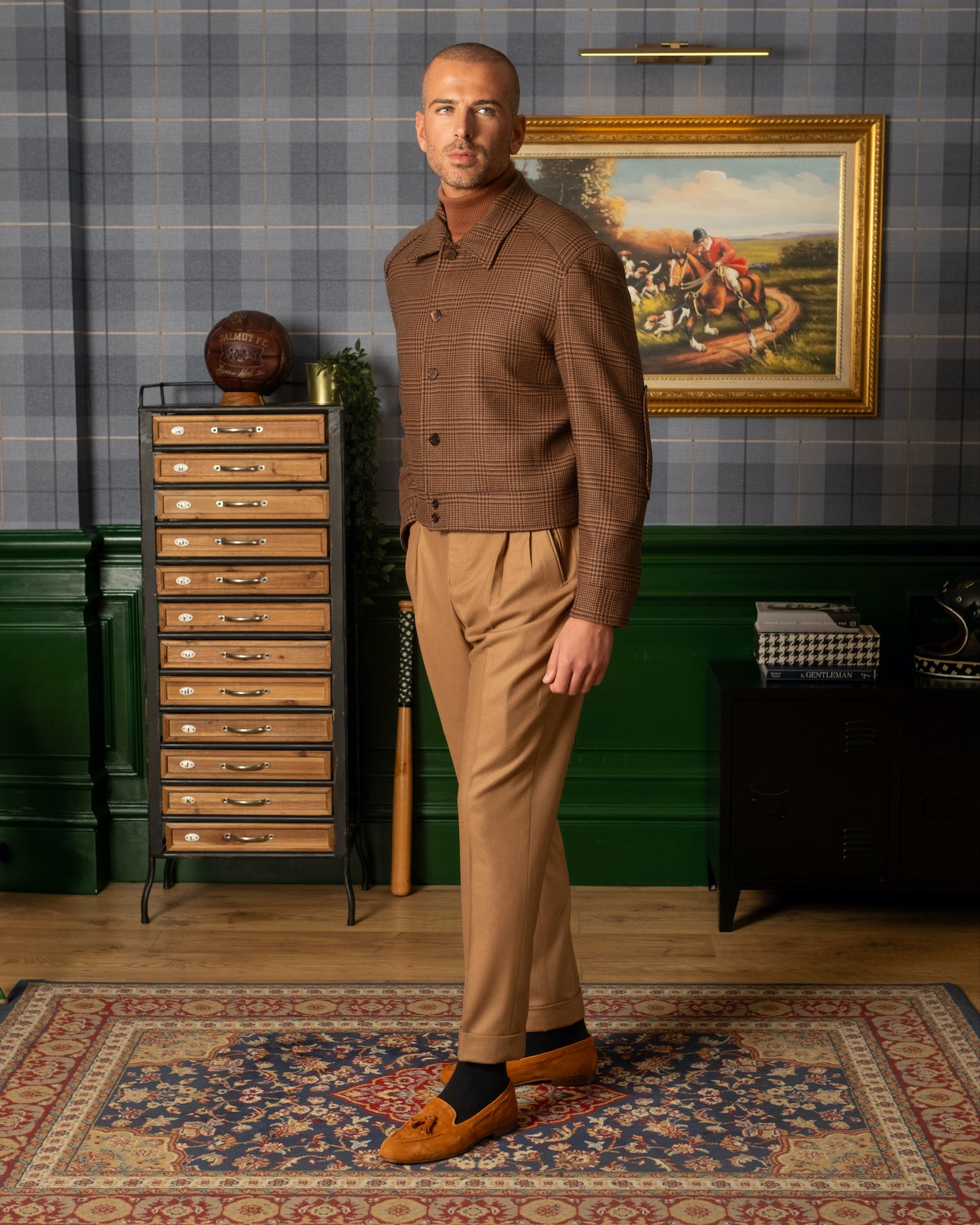 Board Jacket marrone principe di galles