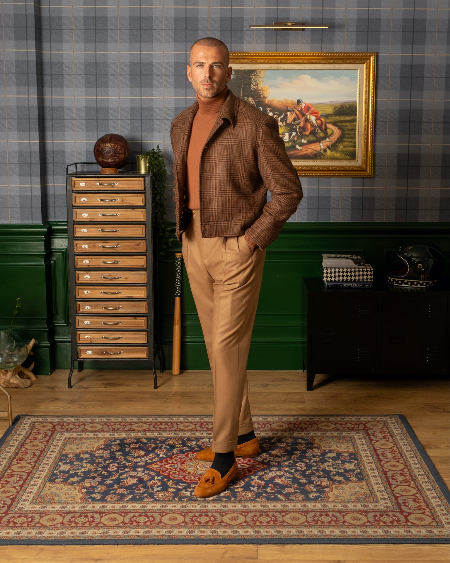 Board Jacket marrone principe di galles