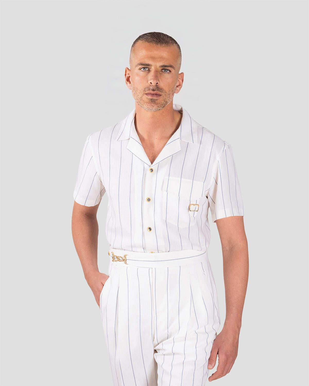 Camicia Board Bianco Blu