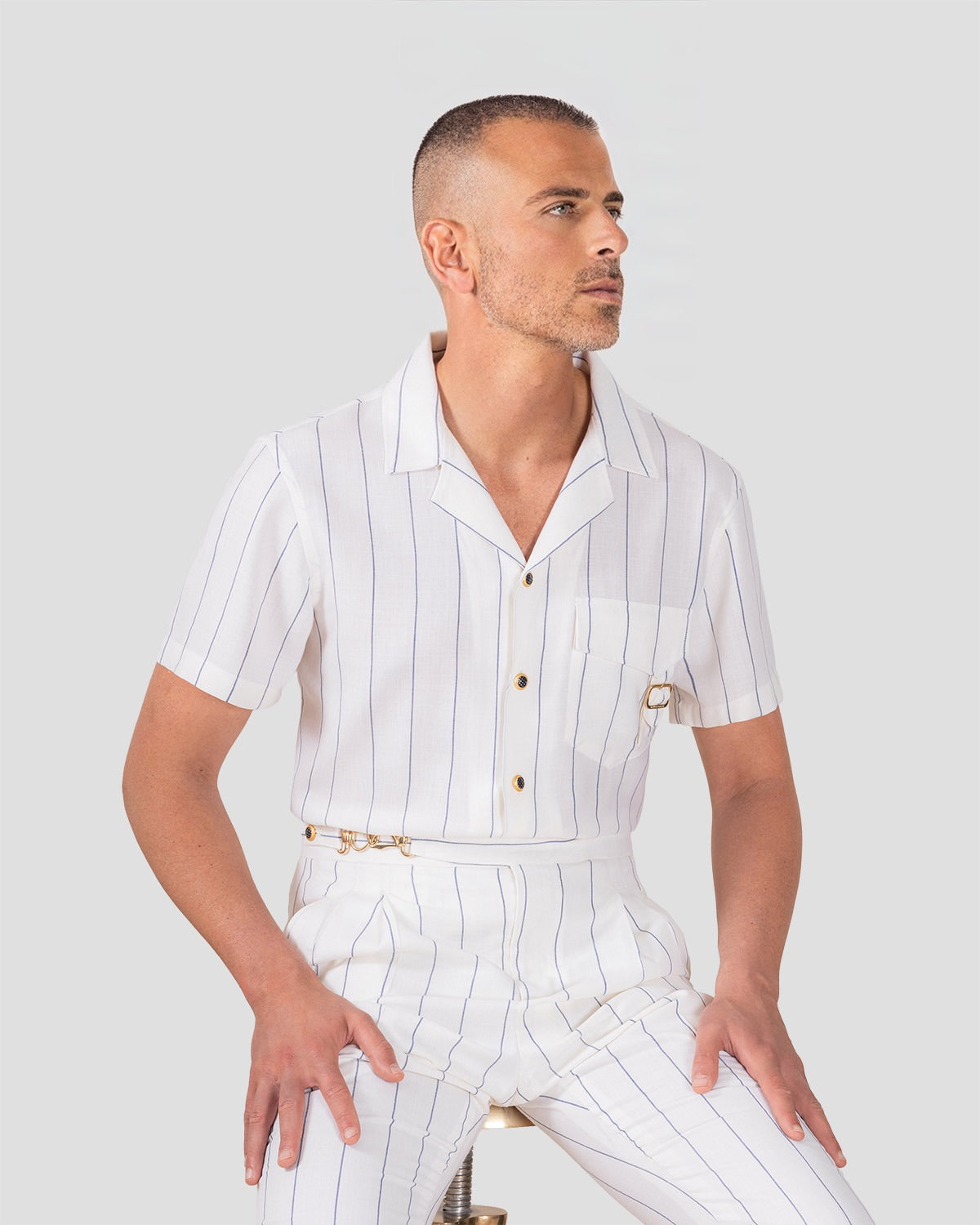Camicia Board Bianco Blu