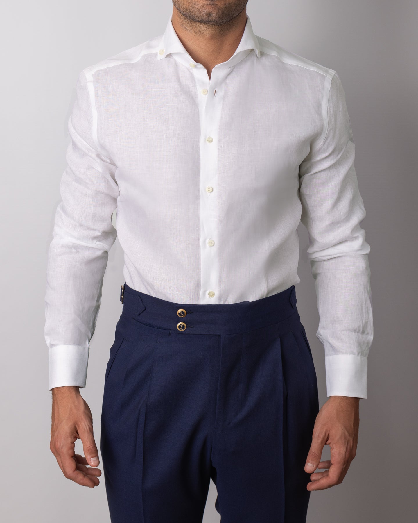 Camicia Classic Lino Bianca