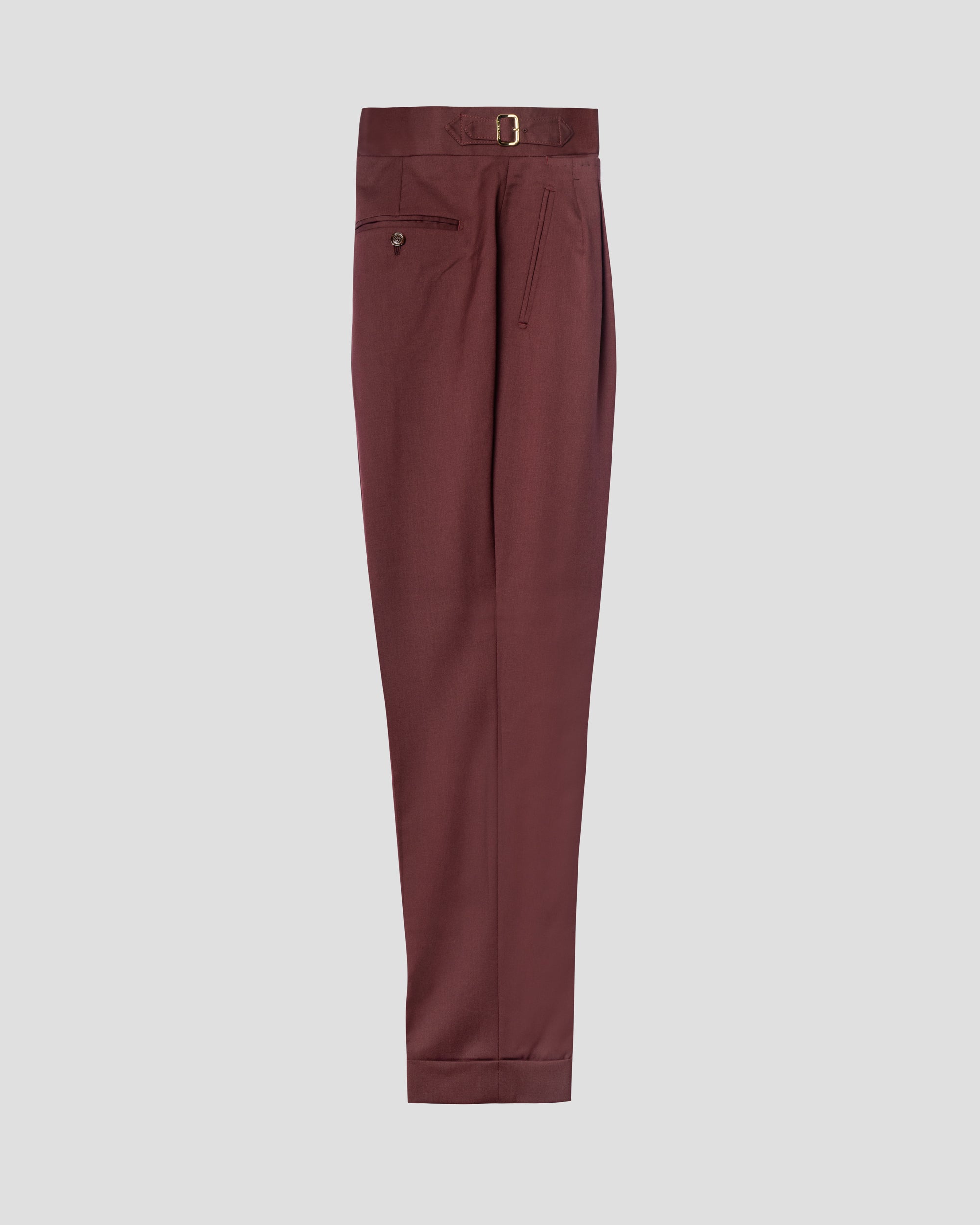 Pantalone Oia in Lana/Cashmere Bordeaux