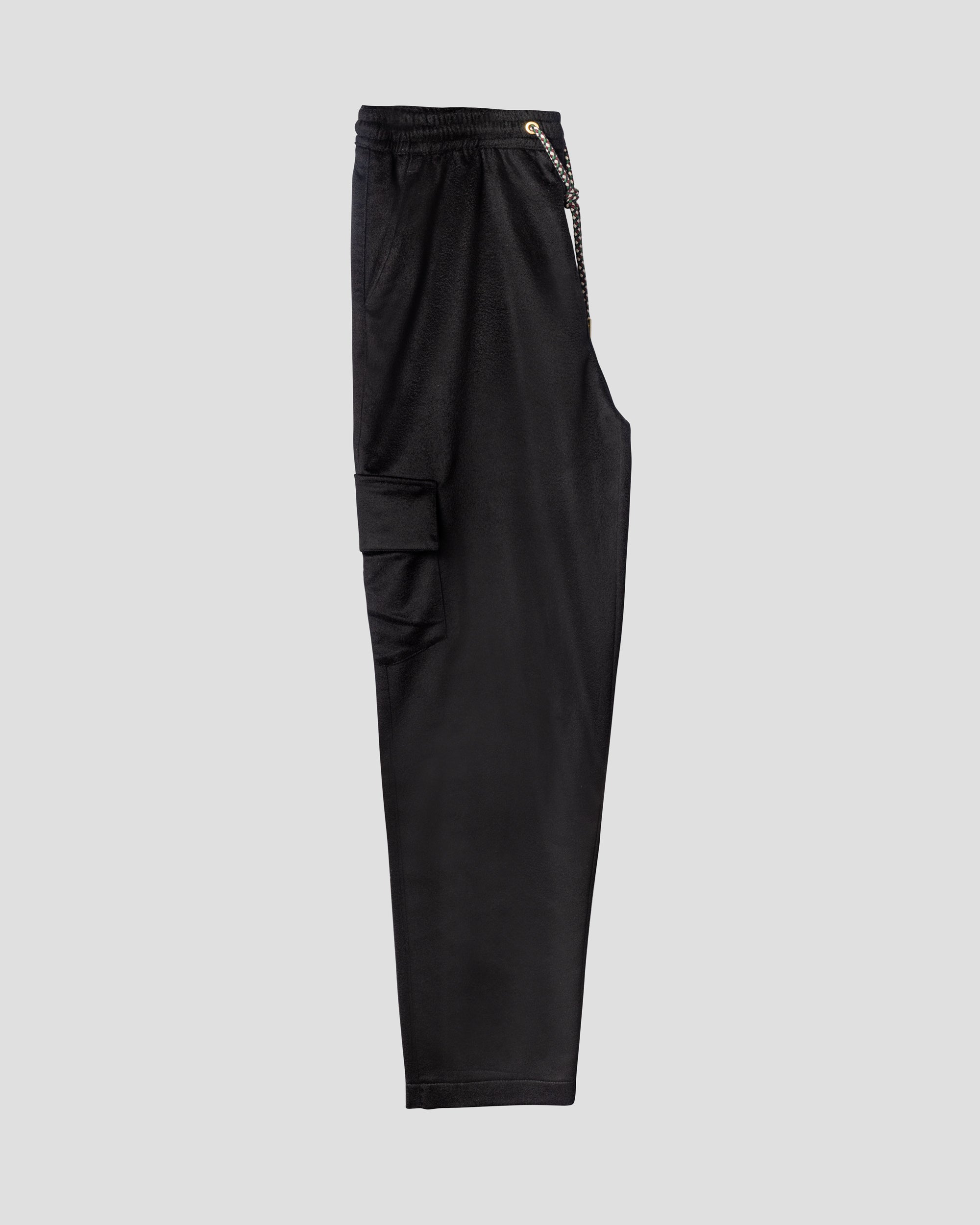 Pantaloni Cargo Nero in Cashmere