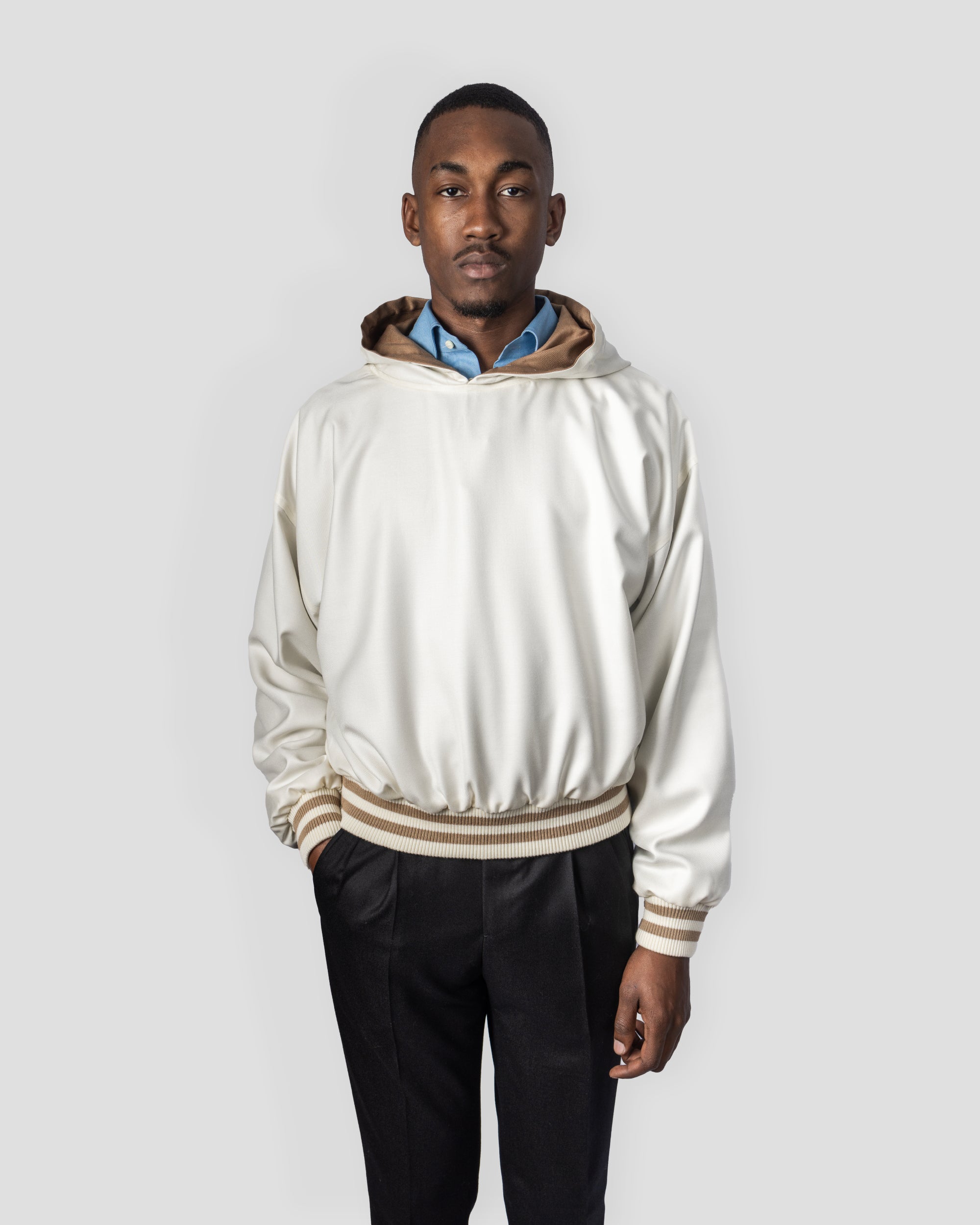 Felpa Double Face con Lacci Dalmut in Cashmere/Seta