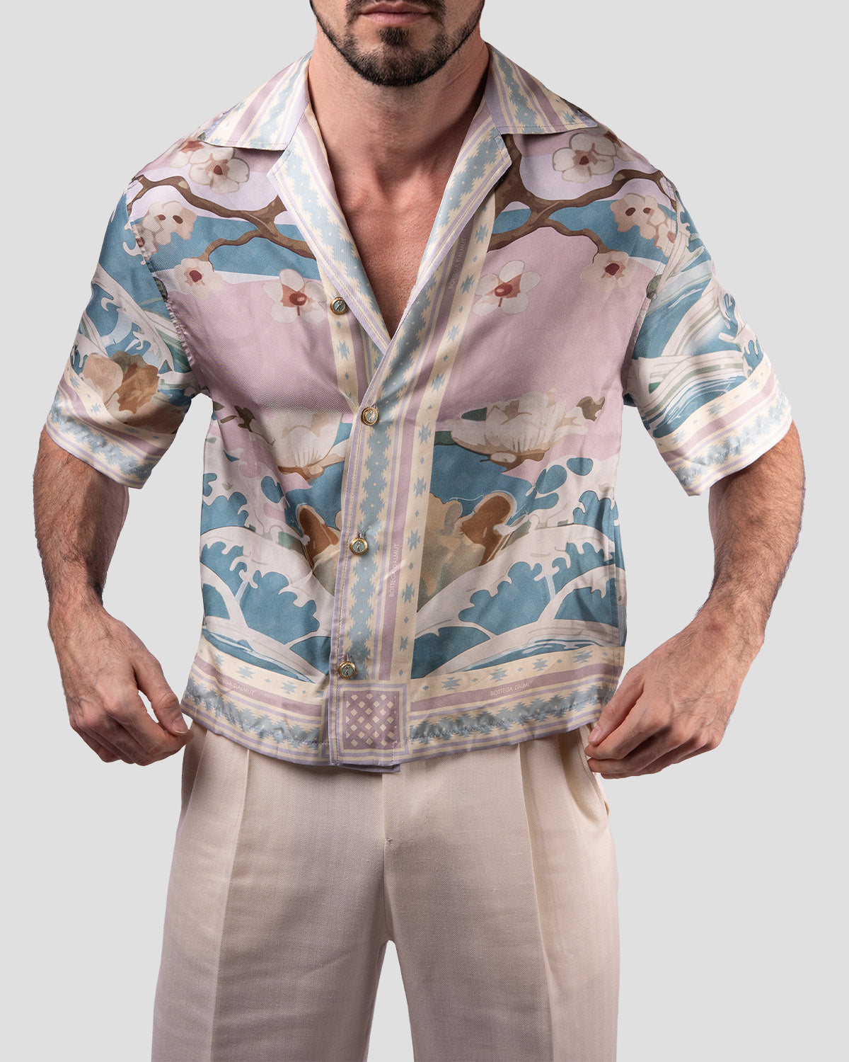 Camicia Bowling Tiger Pastel
