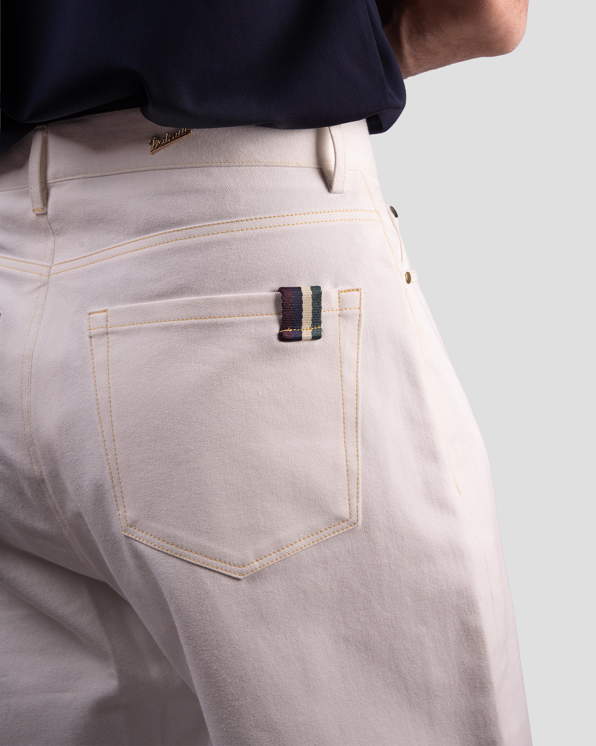 Pantaloni Balloon Denim Bianco