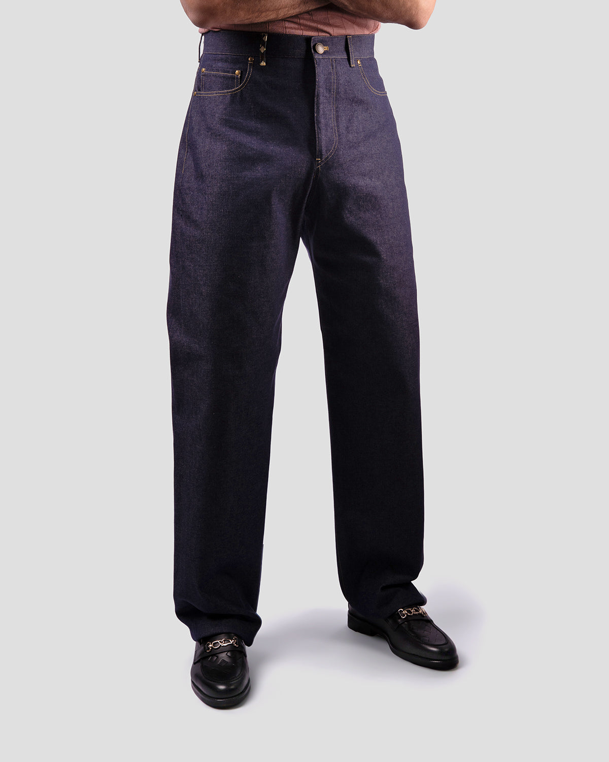 Pantaloni Balloon Denim Blu
