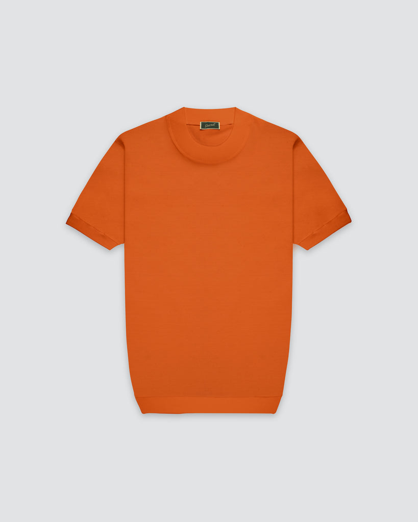 T-Shirt in filo di Scozia arancio