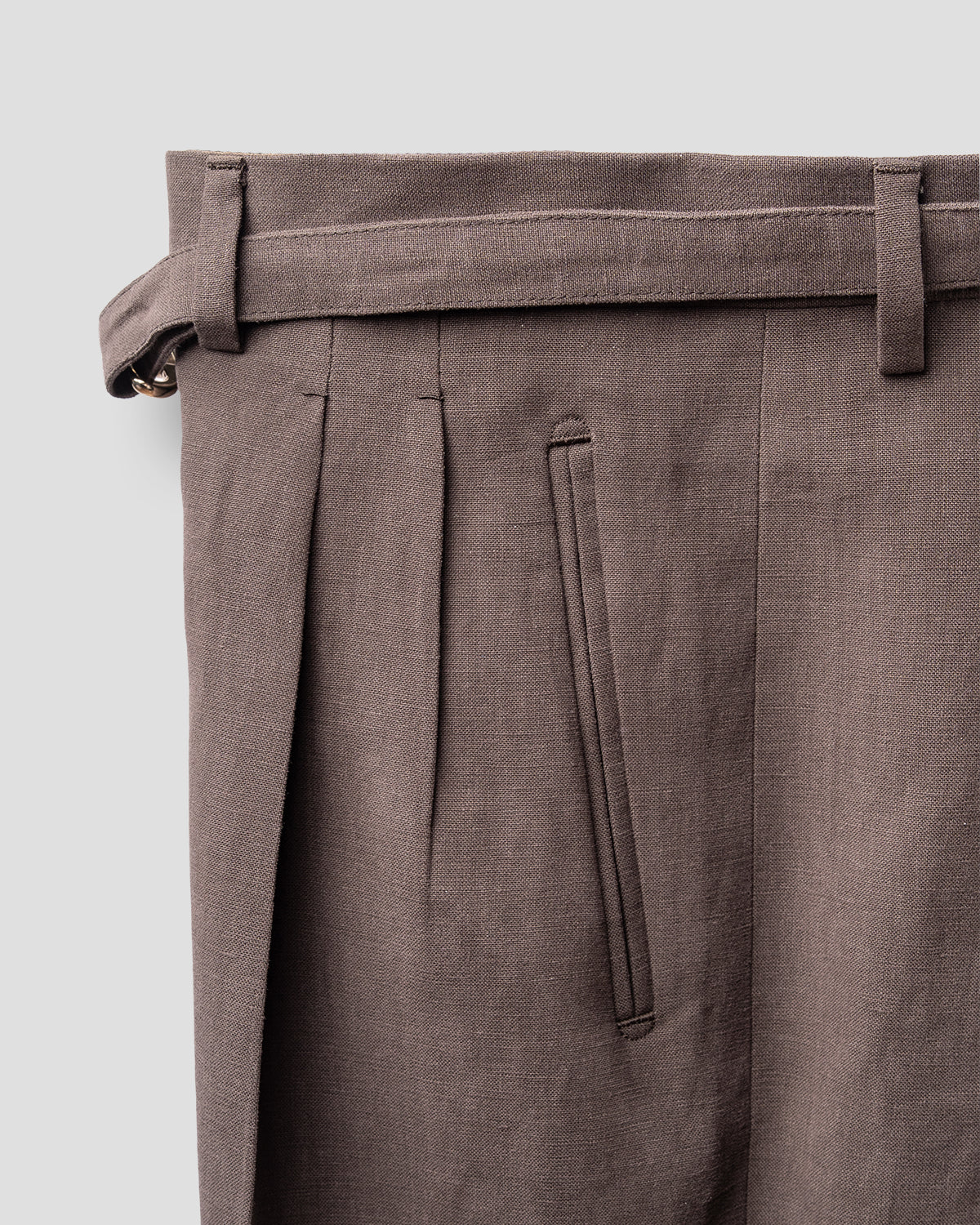 Pantaloni Belted O Marroni