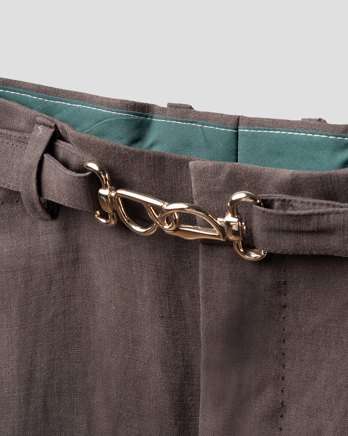 Pantaloni Belted O Marroni
