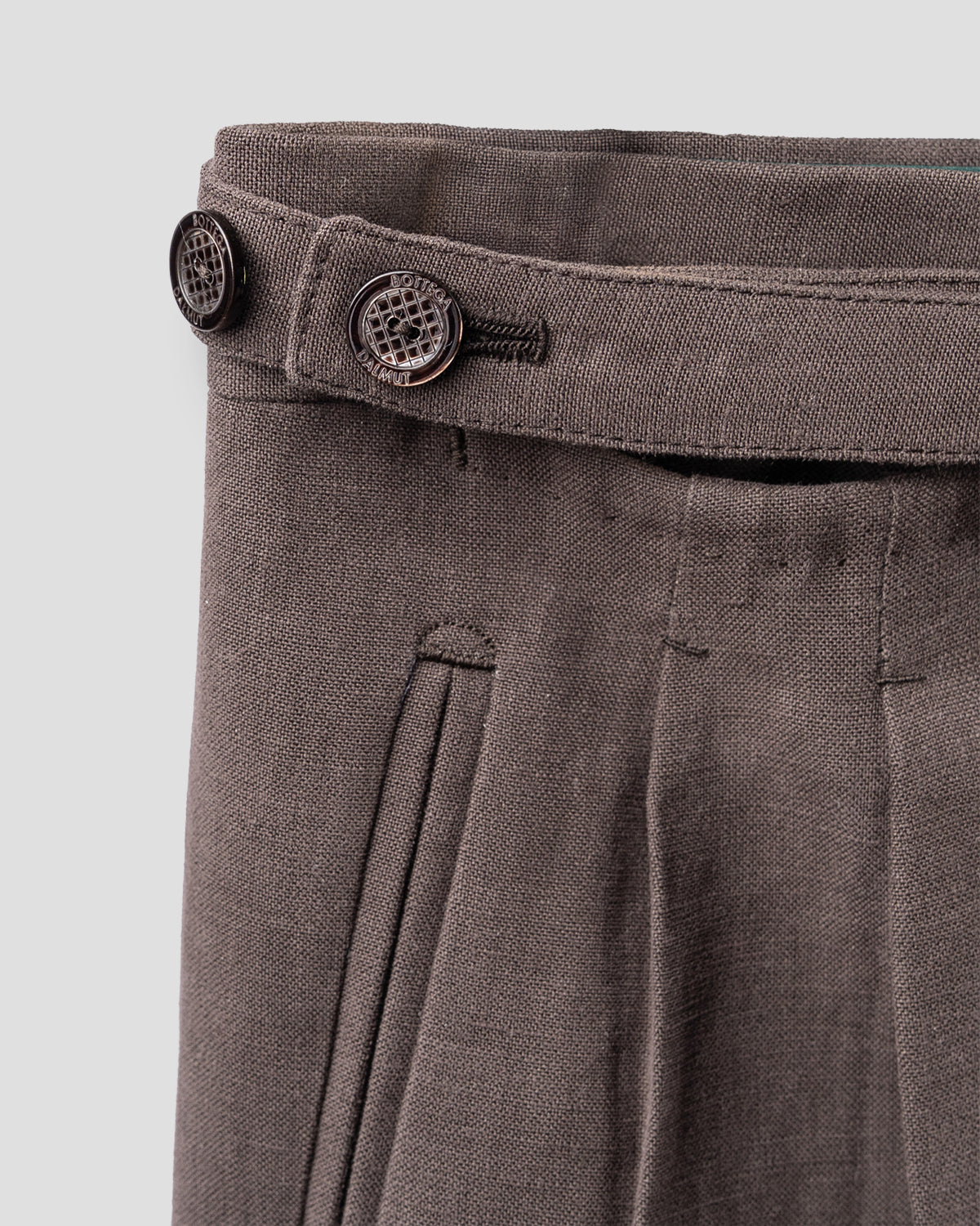 Pantaloni Belted O Marroni