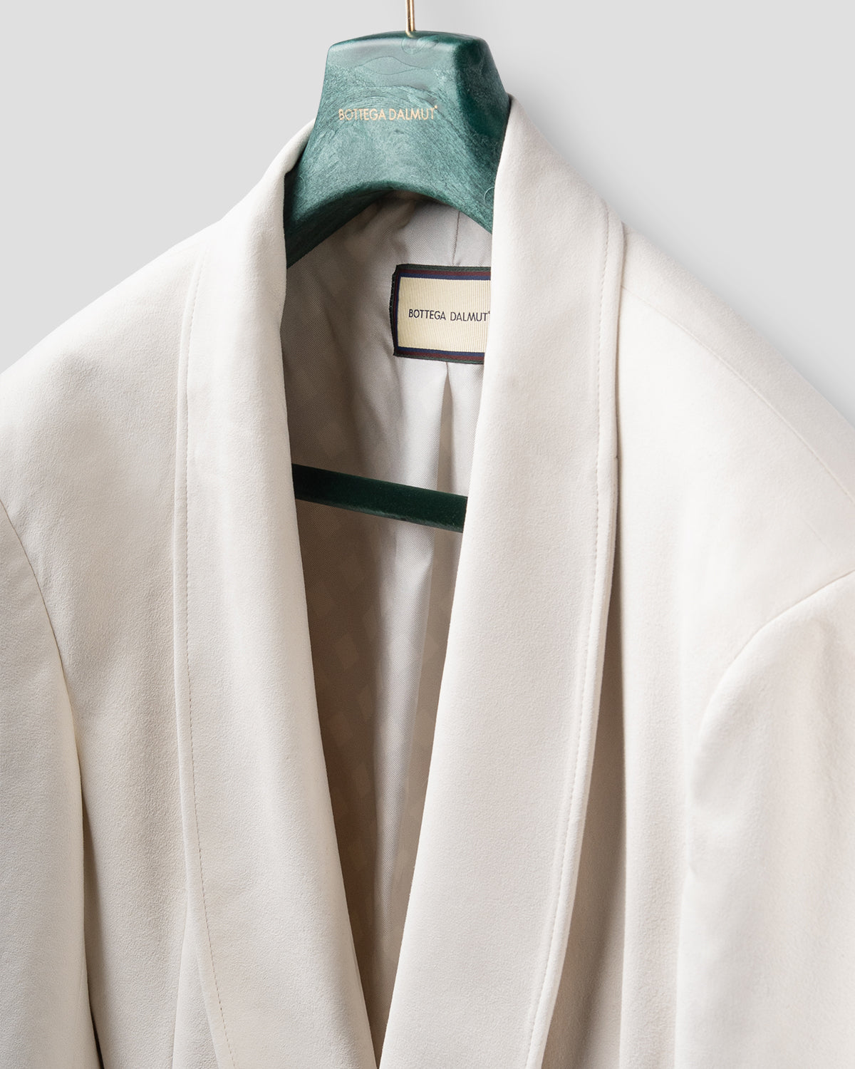 Blazer Sciallato in Suede Bianco