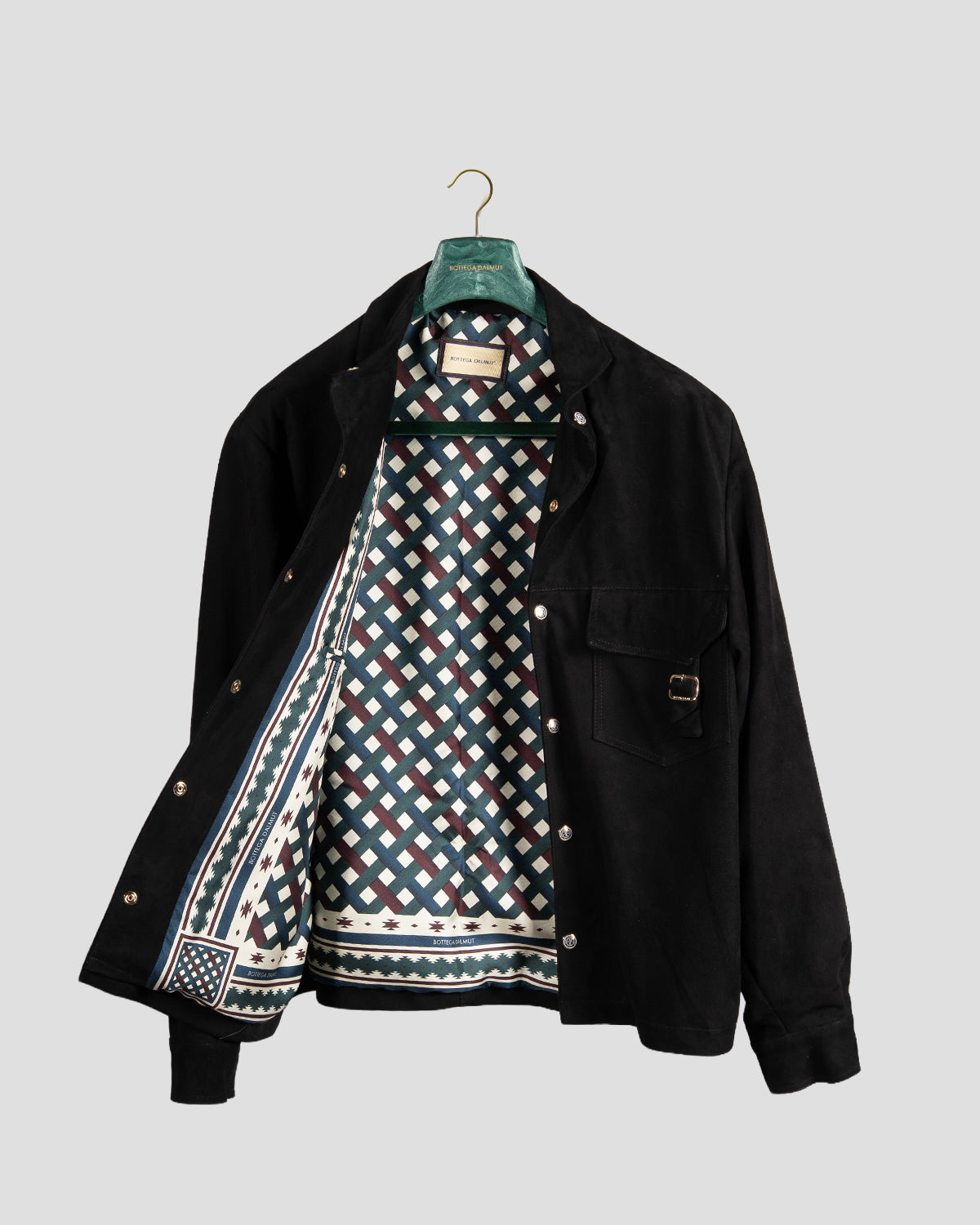 Overshirt Safari Camoscio Nero