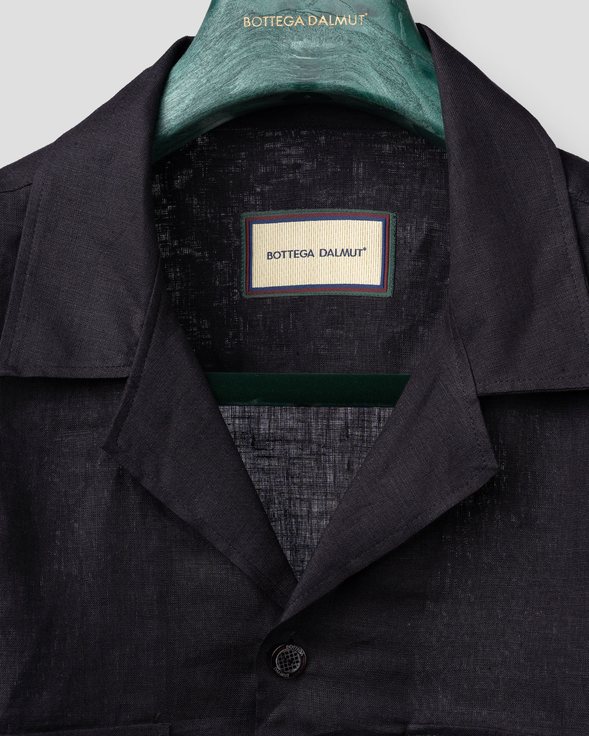 Camicia Sahariana in lino nero