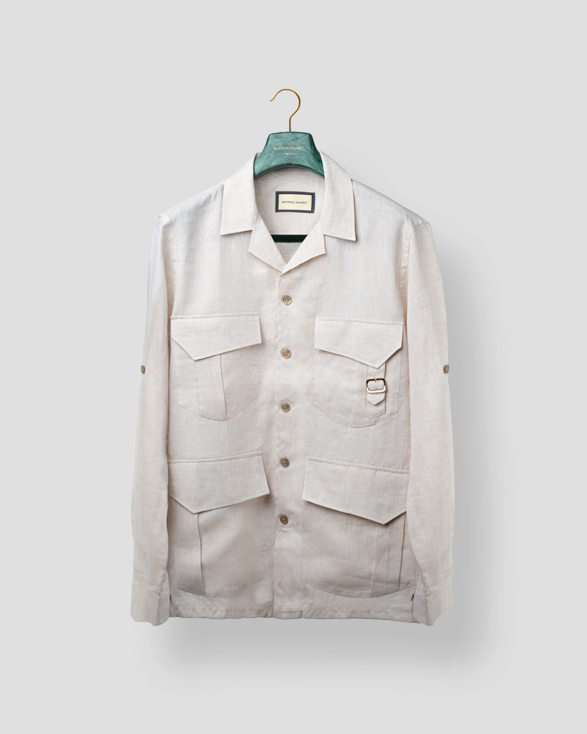 Camicia Sahariana in lino panna