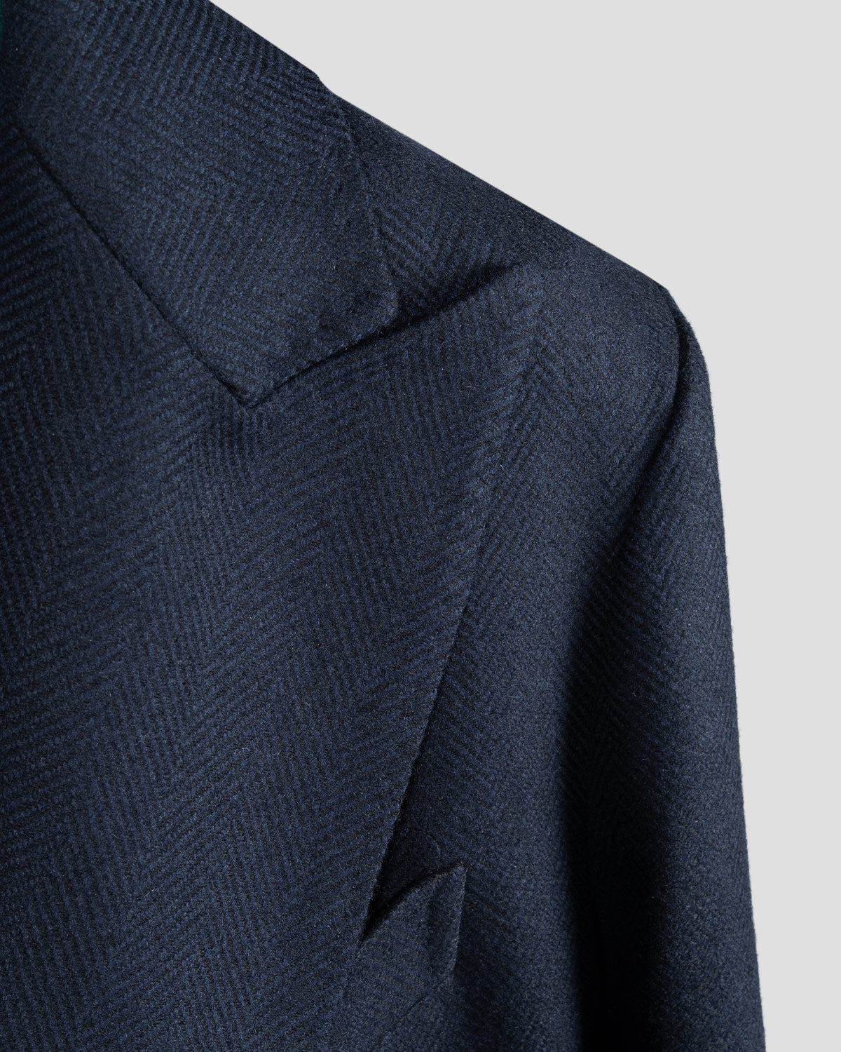 Cappotto Doppiopetto Blu Spigato