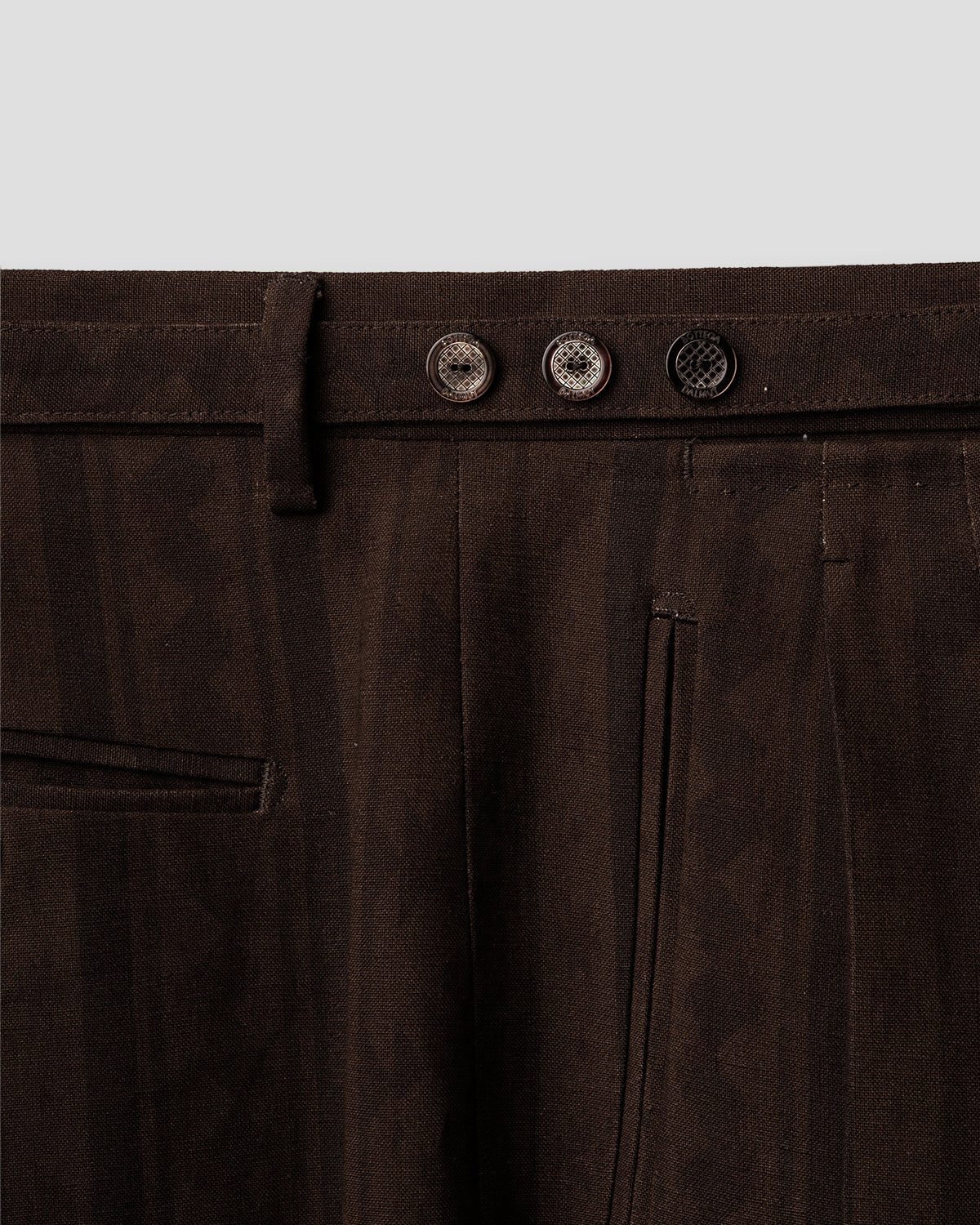 Pantaloni Belted O Transition Brown House in Lino