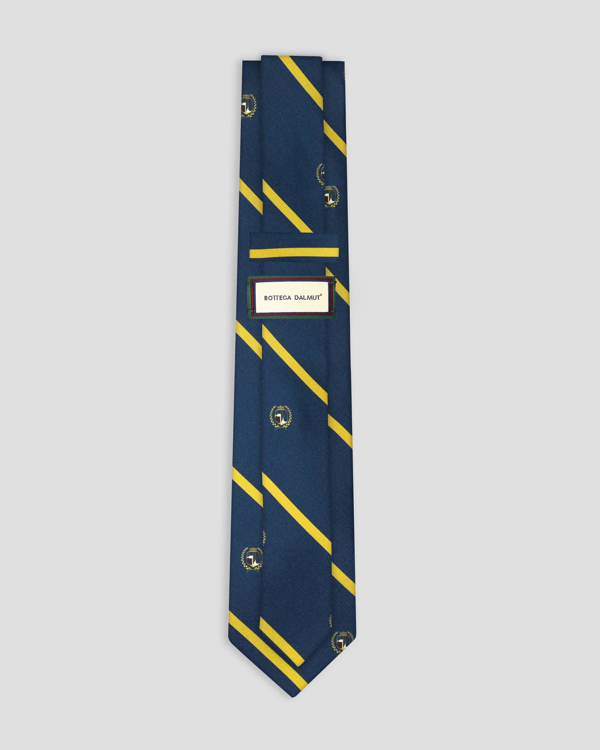 Cravatta in seta Blu e Oro Monogram Regimental