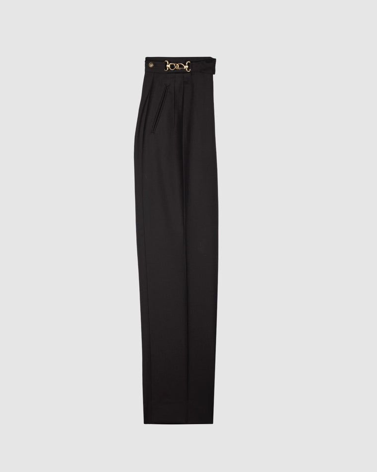 Pantalone Biddy O Nero in lana, Bottega Dalmut