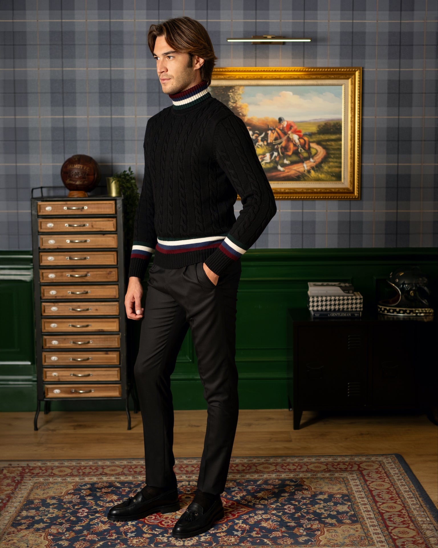 TRECCIONE COLLO ALTO Nero Dalmut