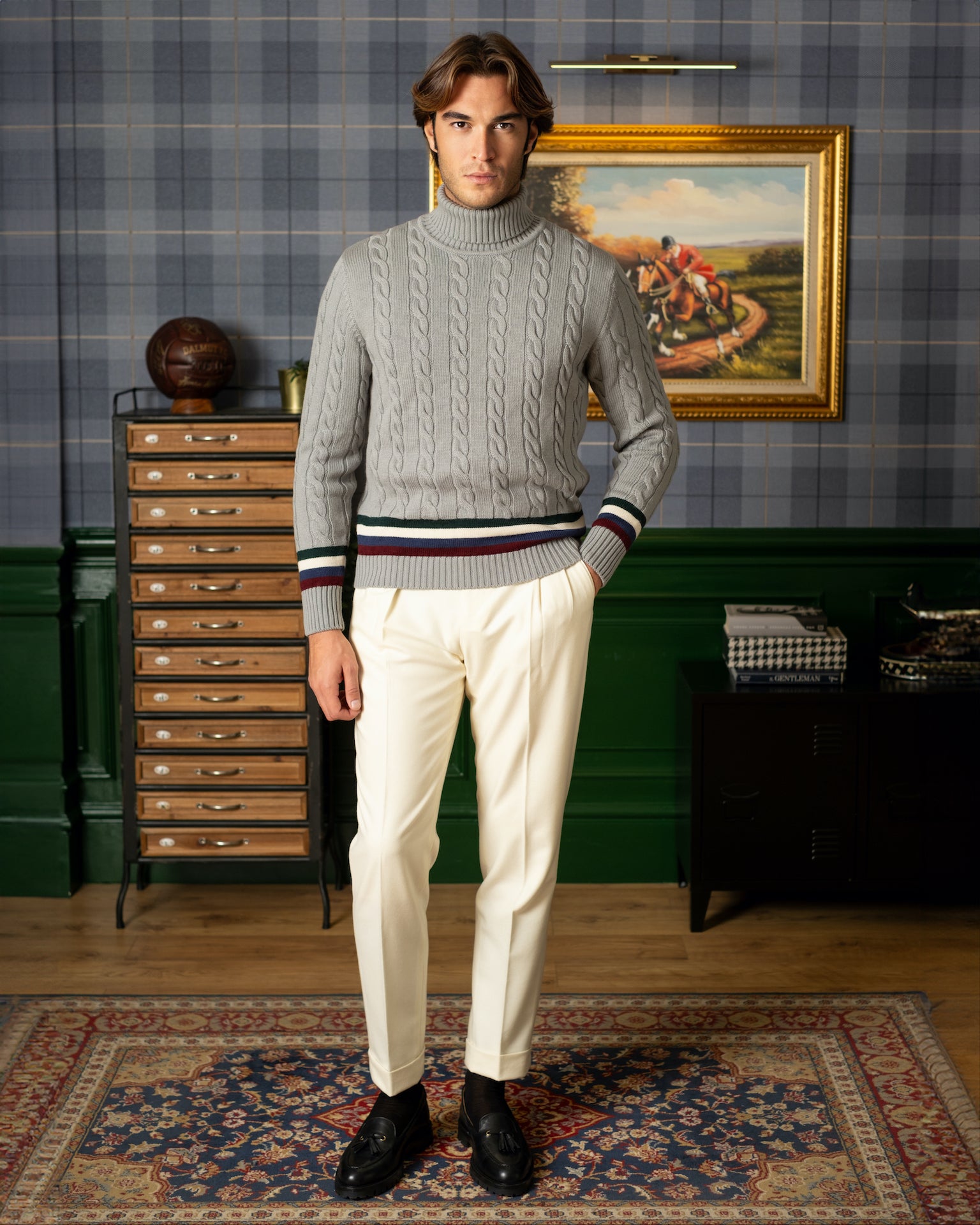 TRECCIONE COLLO ALTO Grigio Dalmut