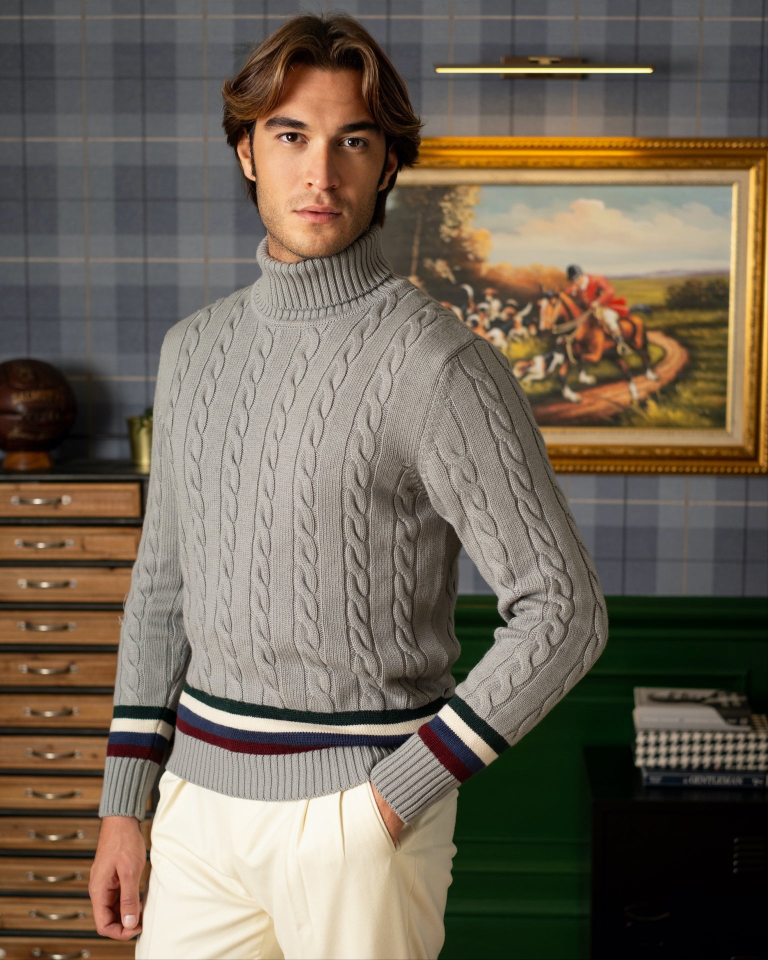 TRECCIONE COLLO ALTO Grigio Dalmut