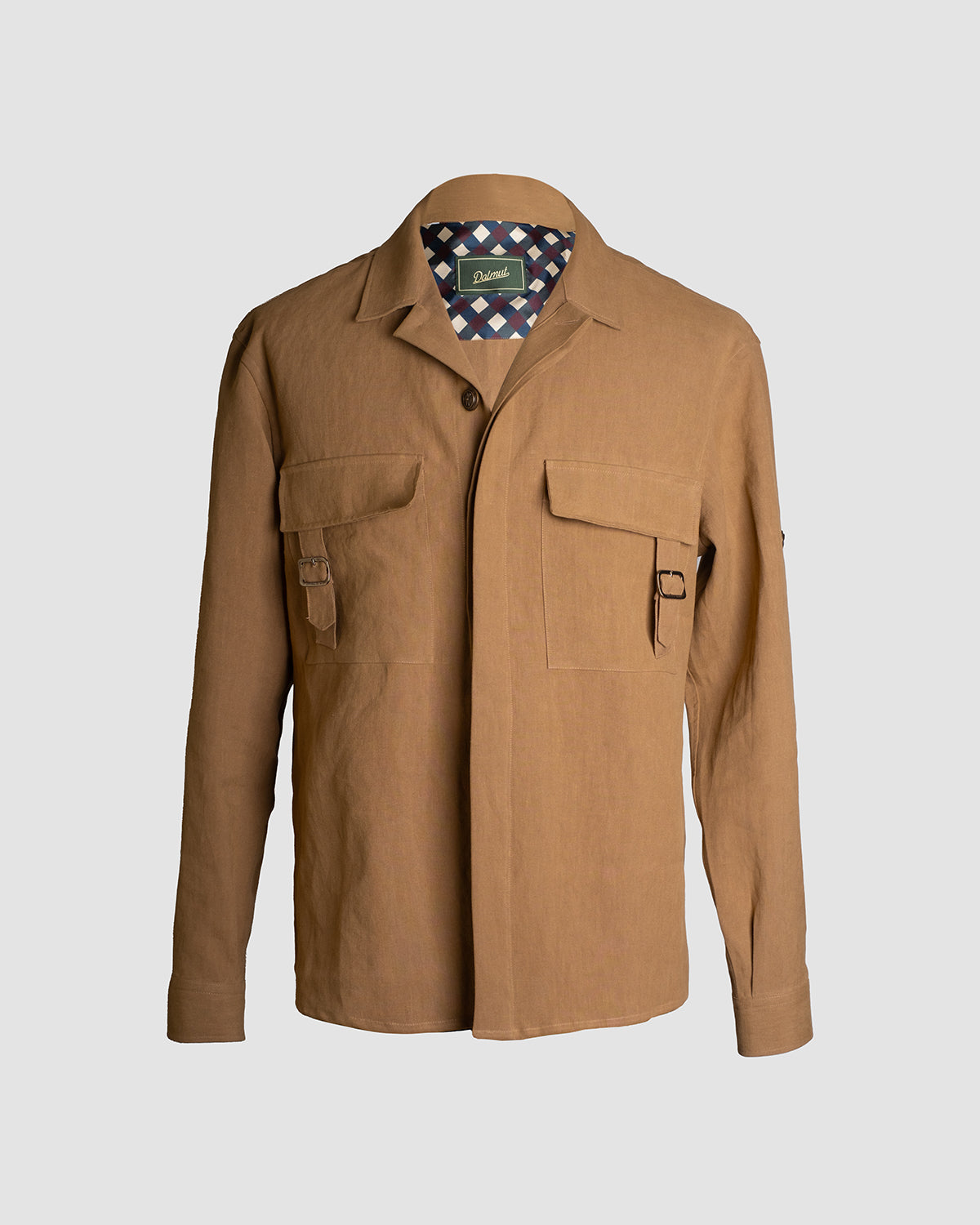 Over-Shirt Lino Cammello