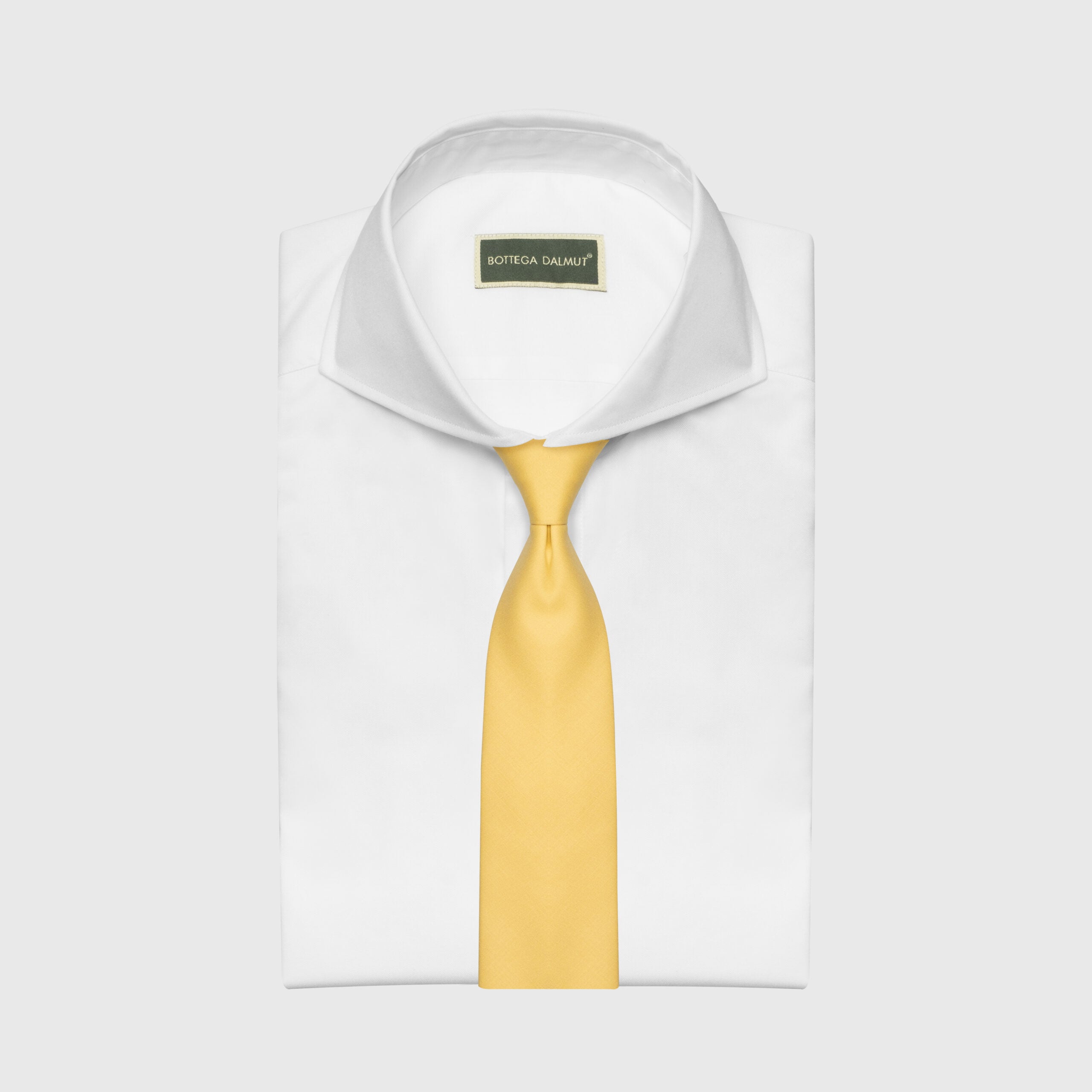 Cravatta in gabardina di lana giallo