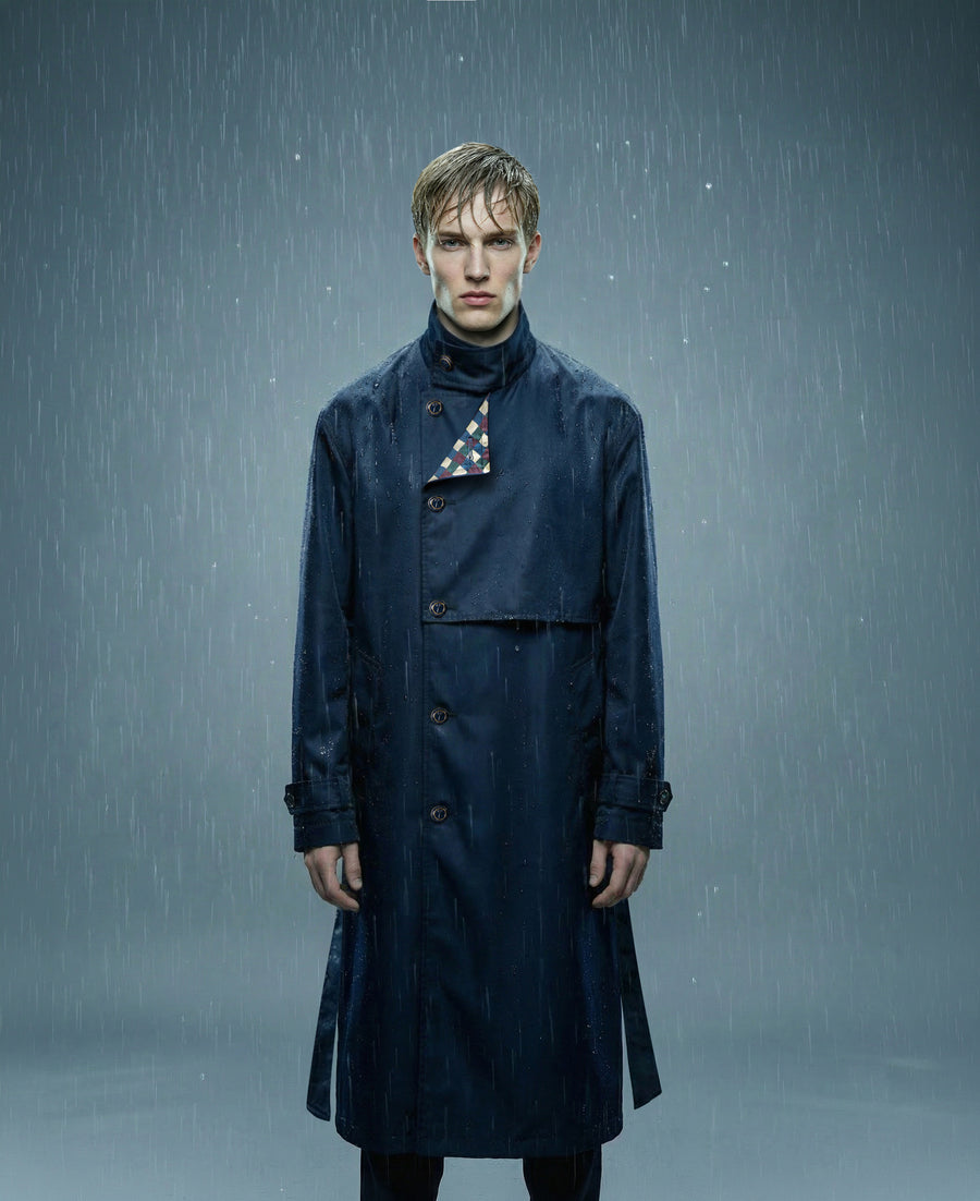 Trenchcoat Doppiopetto Reyn Blue