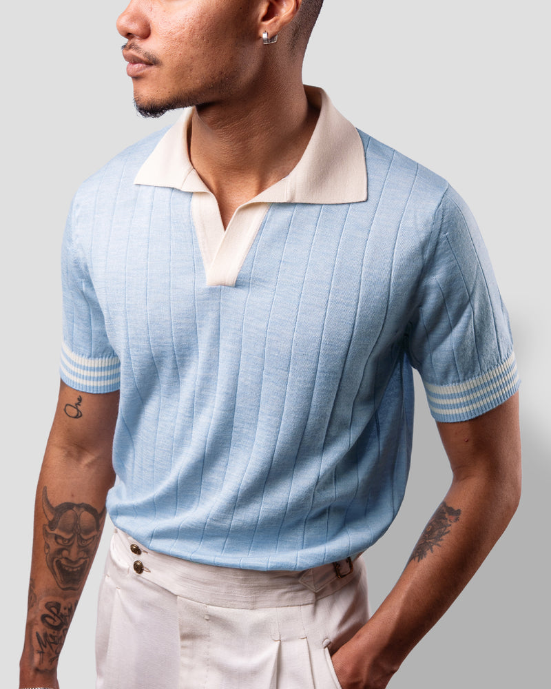 Polo Golf Azzurro e Bianco