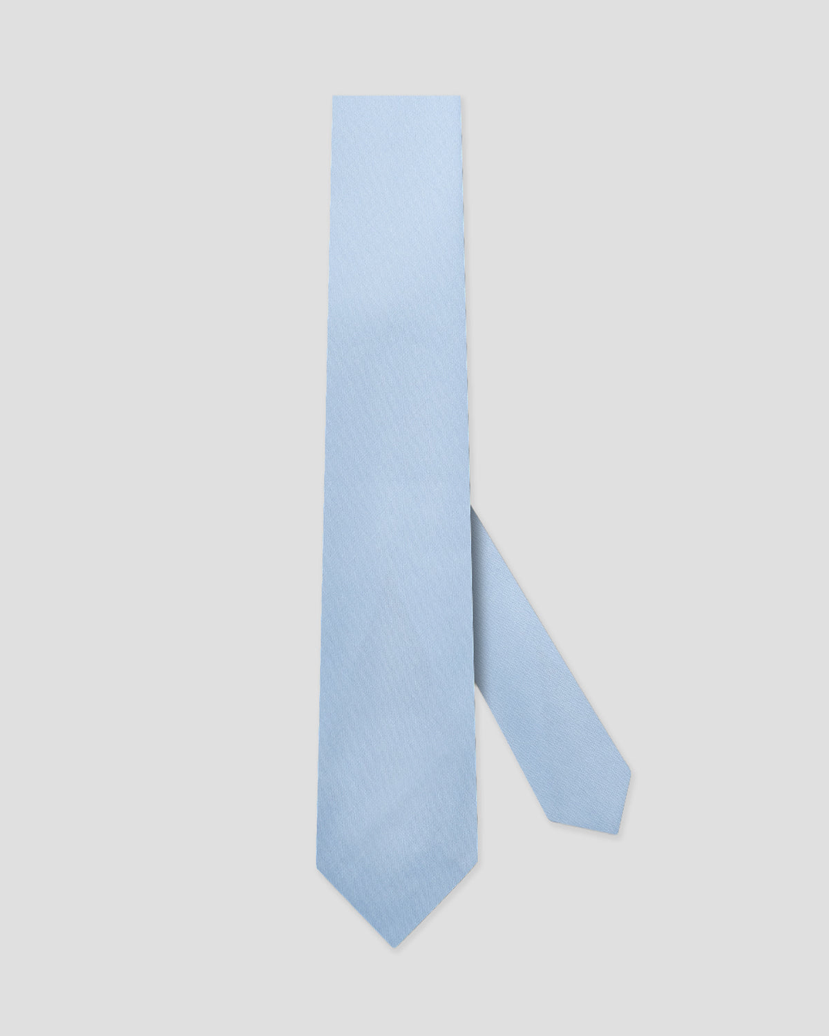 Cravatta in gabardina di lana azzurro cielo