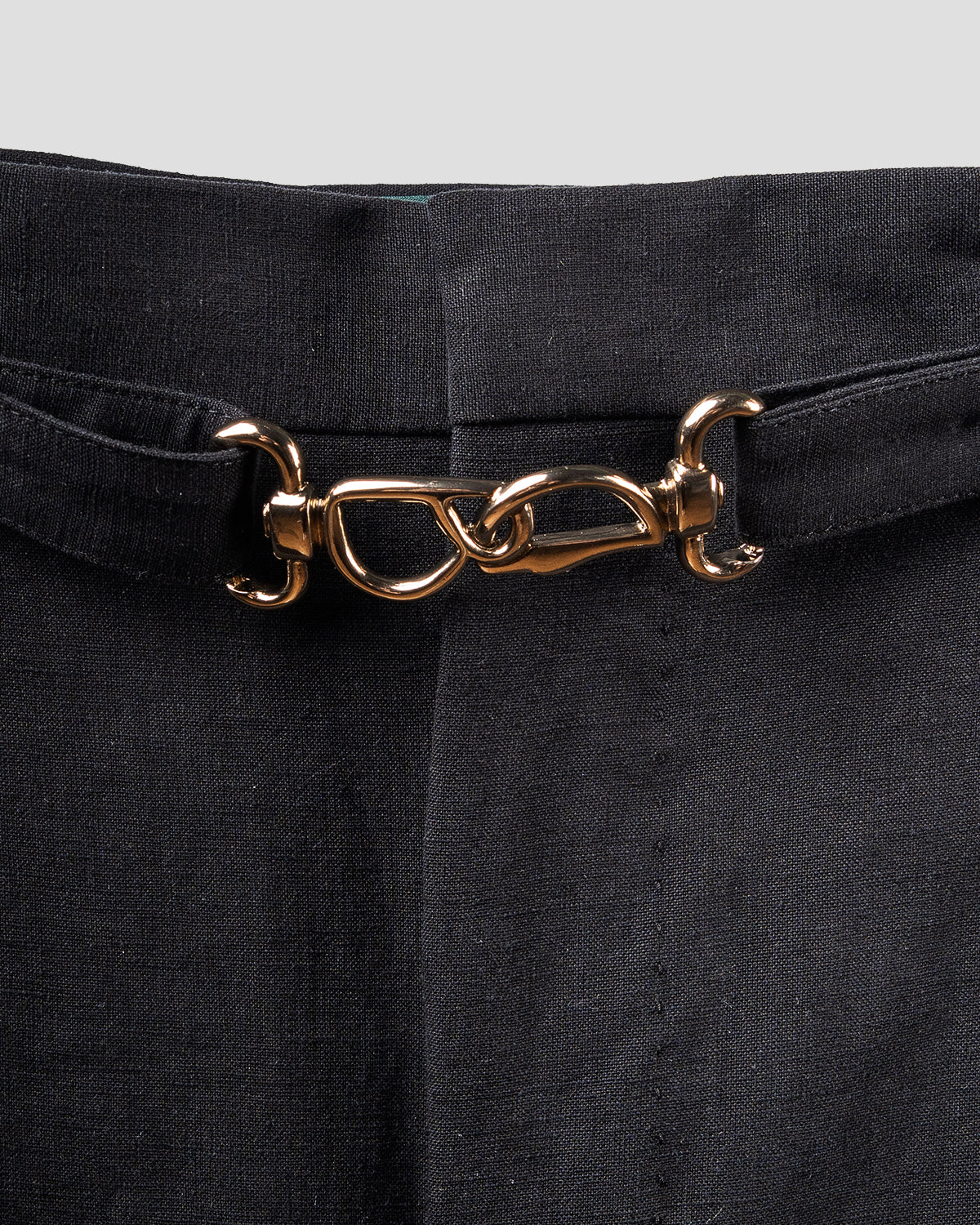 Pantaloni Belted O Nero Antracite
