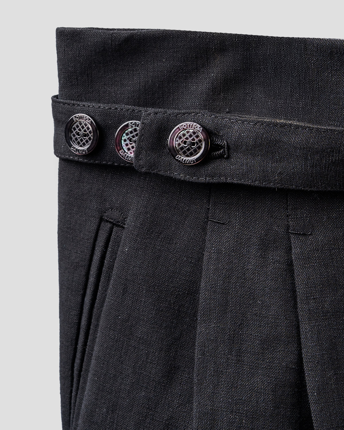 Pantaloni Belted O Nero Antracite