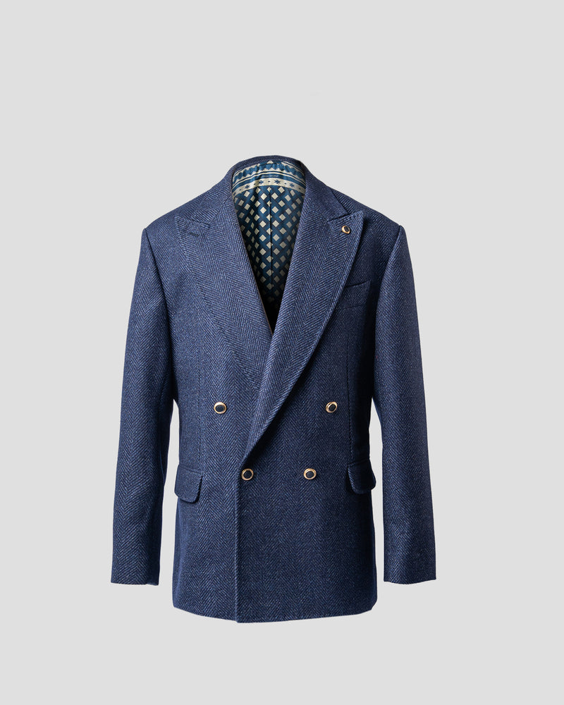 Blazer Spigato Blu