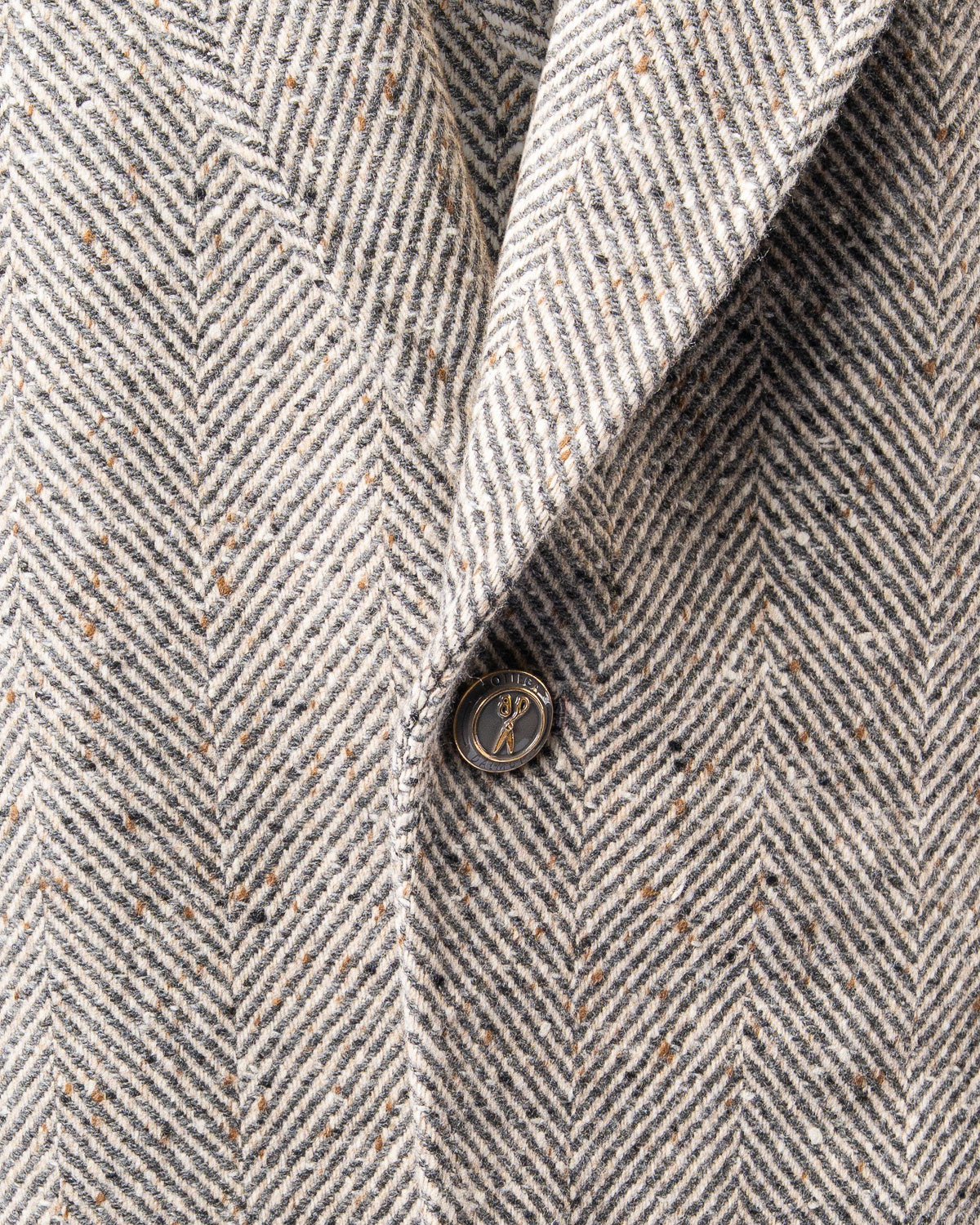 Blazer Spigato Grigio e Panna