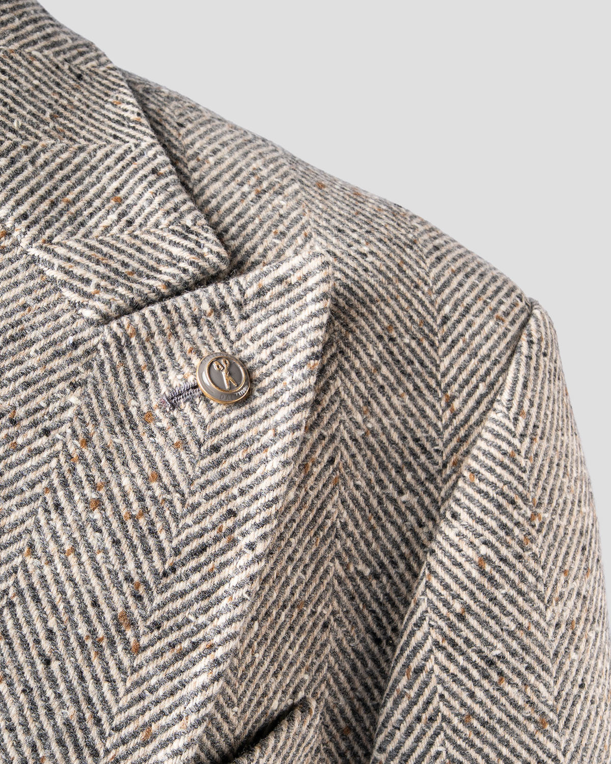 Blazer Spigato Grigio e Panna
