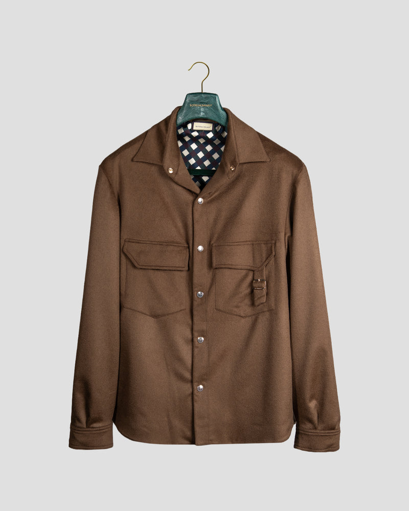 Overshirt Cashmere Marrone