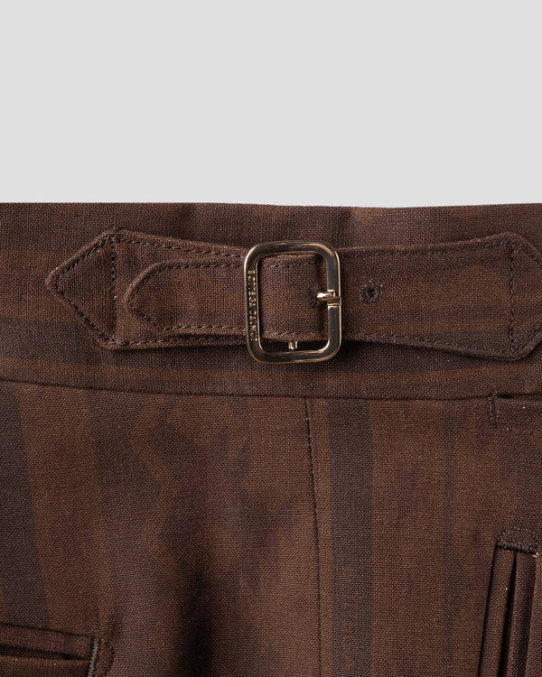 Pantaloni Oia Transition Brown House in Lino
