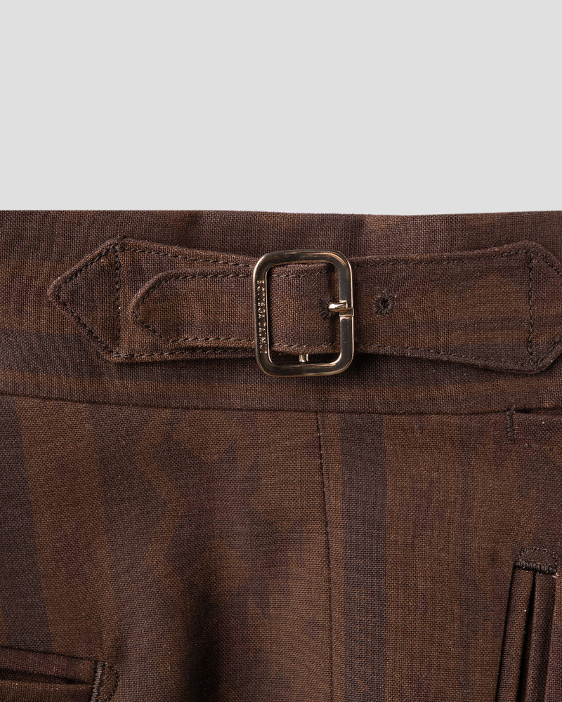 Pantaloni Oia Transition Brown House in Lino