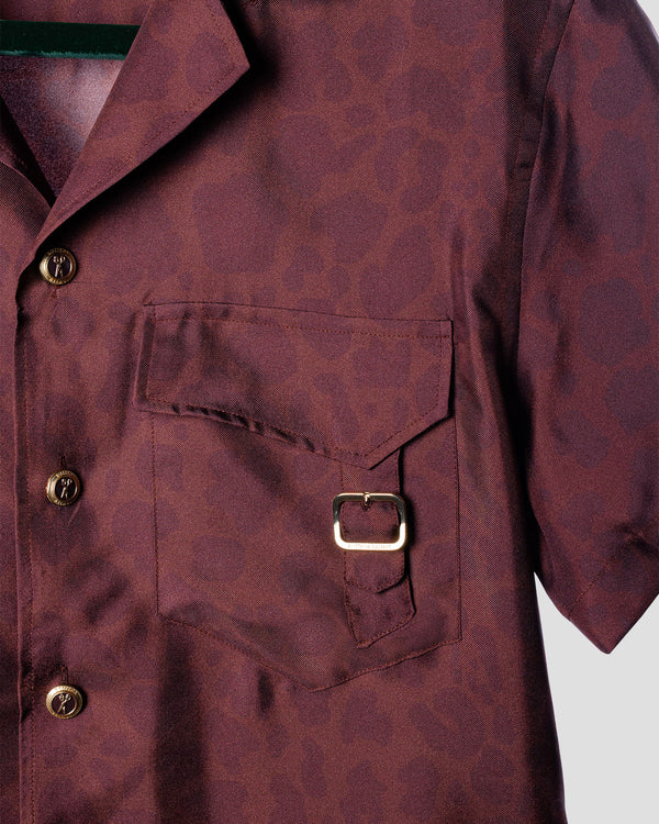 Camicia Board Animalier Wine - 2