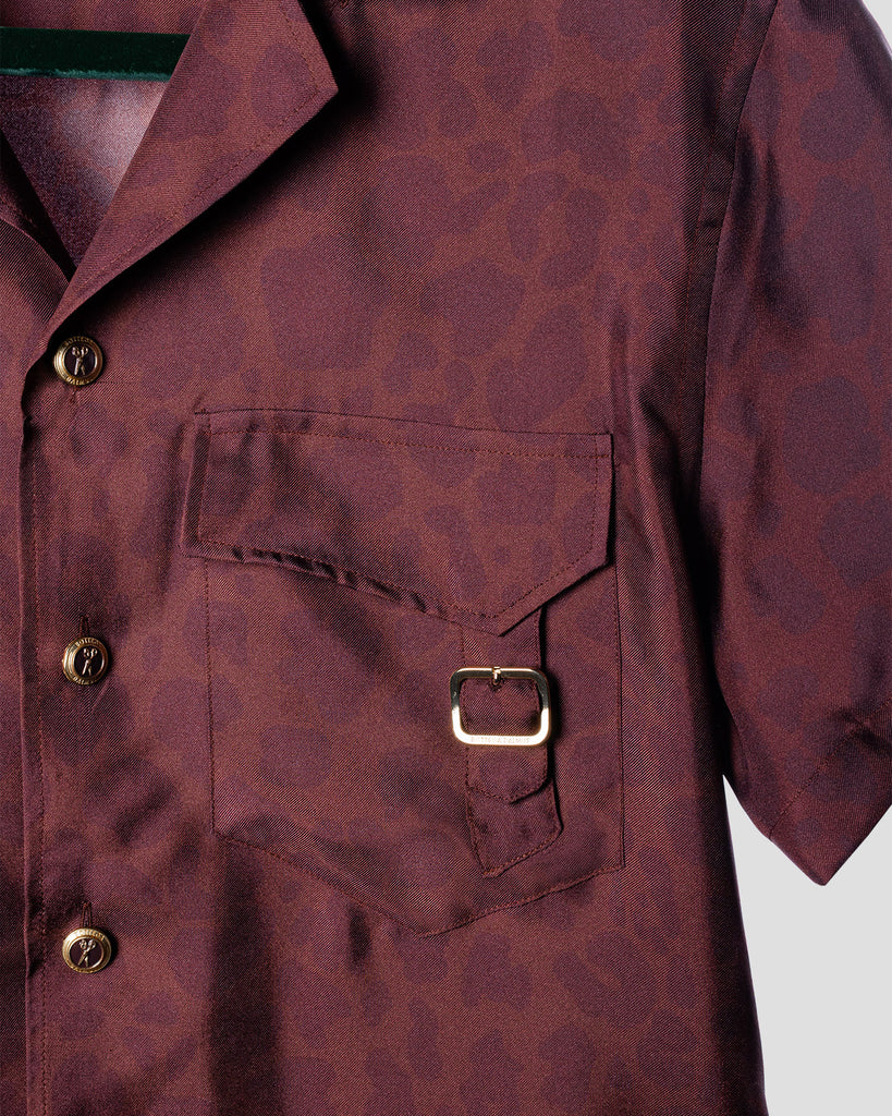 Camicia Board Animalier Wine