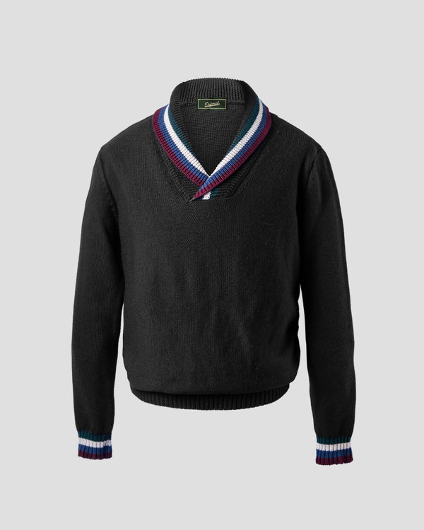 Maglione Collo Sciallato Golf Nero