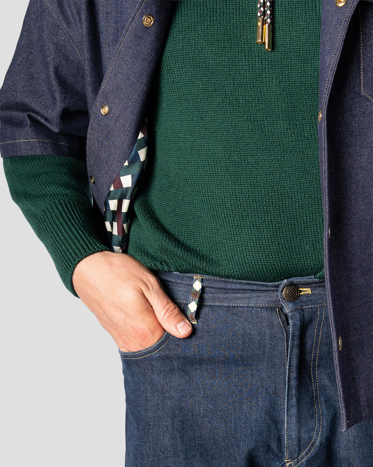 Pantaloni Balloon Denim Blu