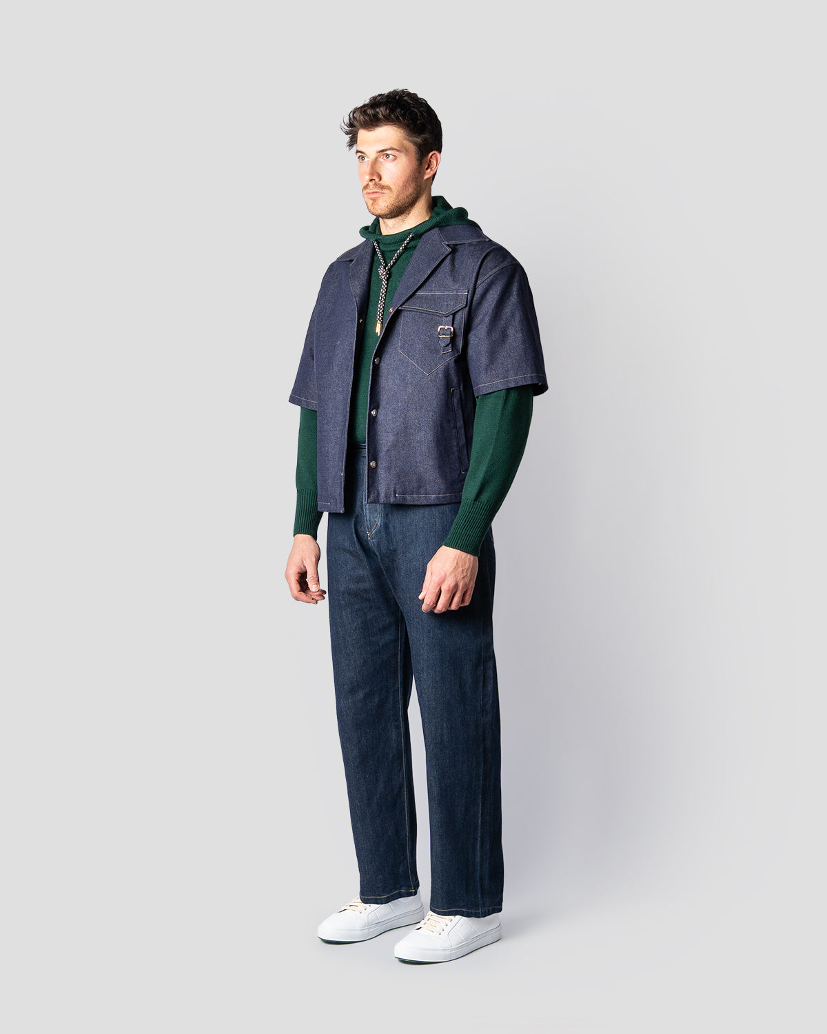 Pantaloni Balloon Denim Blu