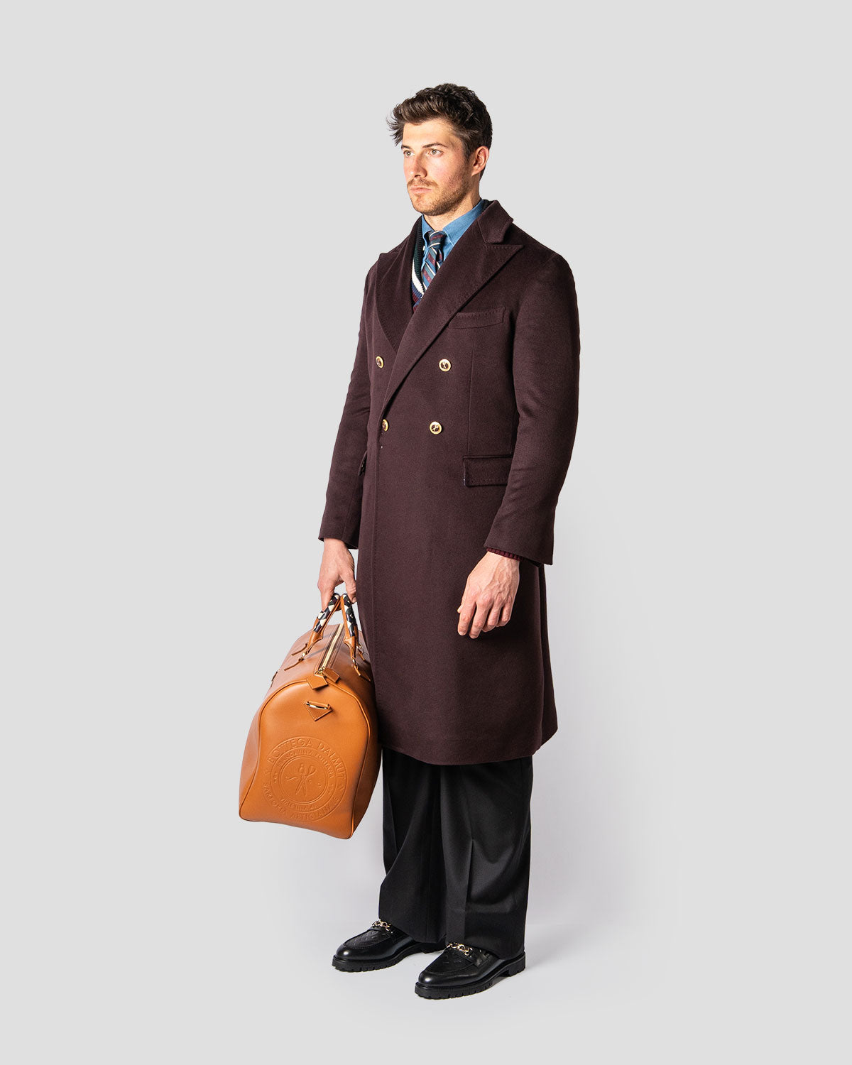 Cappotto Doppiopetto Cashmere Wine, Bottega Dalmut, foto 14