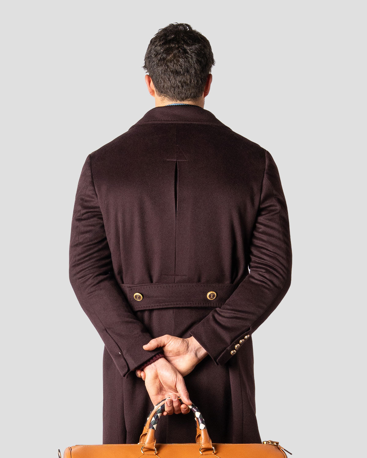 Cappotto Doppiopetto Cashmere Wine, Bottega Dalmut, foto 4
