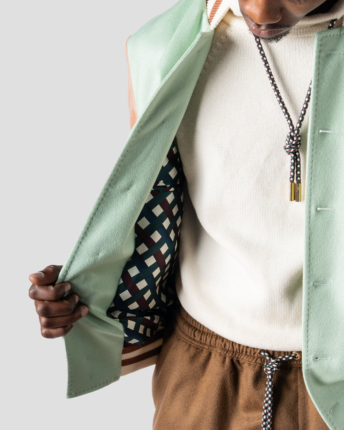 Varsity College Cashmere verde