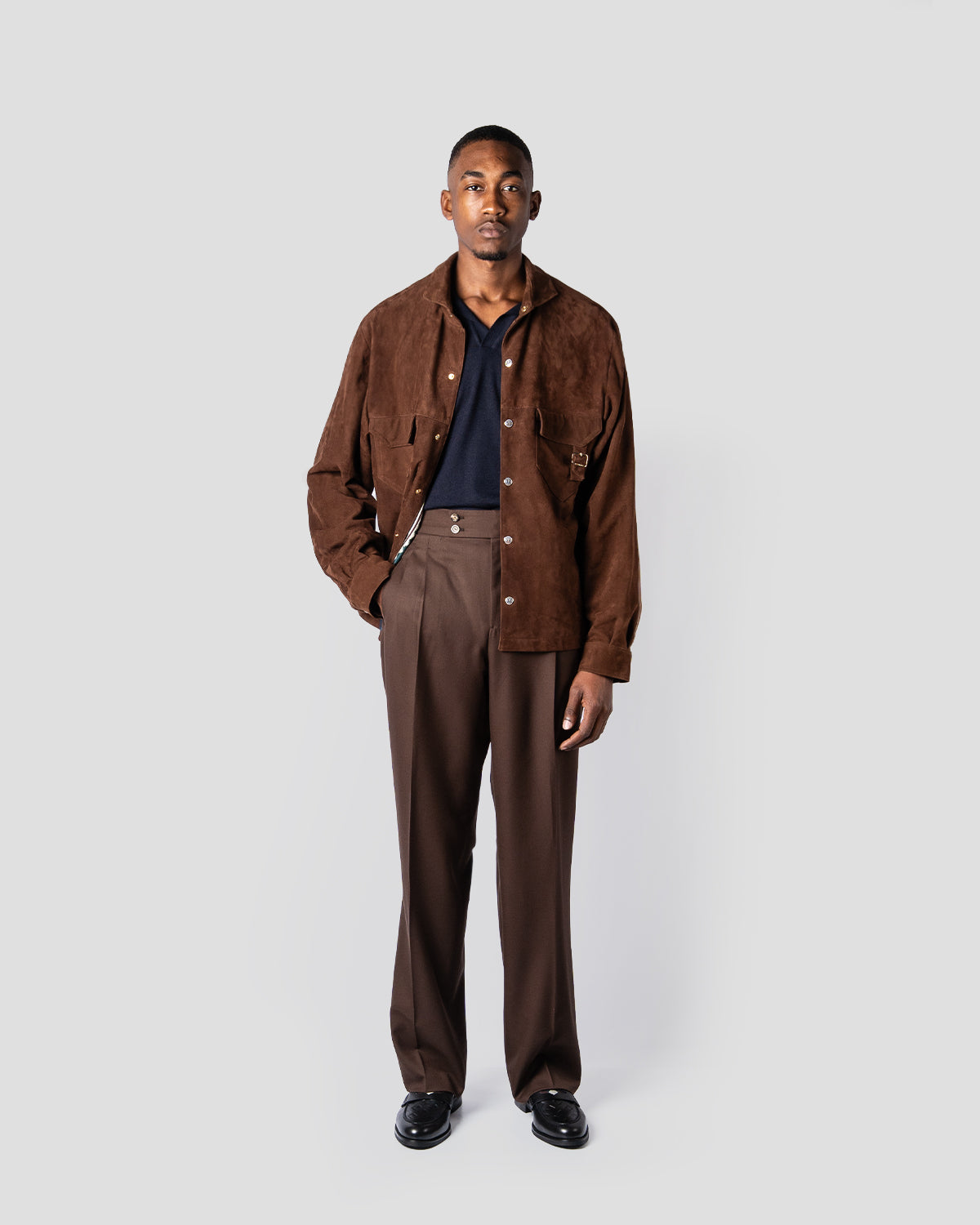 Overshirt Safari Camoscio Moro