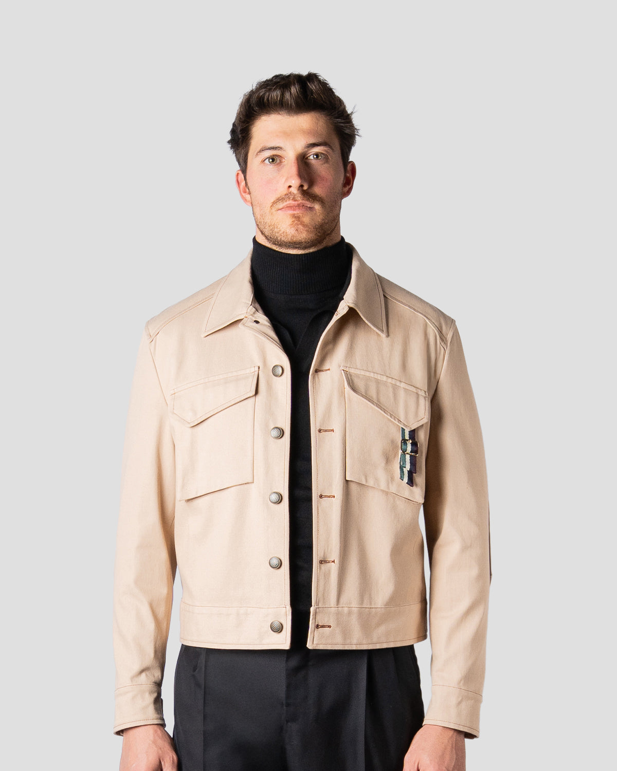 Giubbotto Board Denim Beige, Bottega Dalmut, foto 9